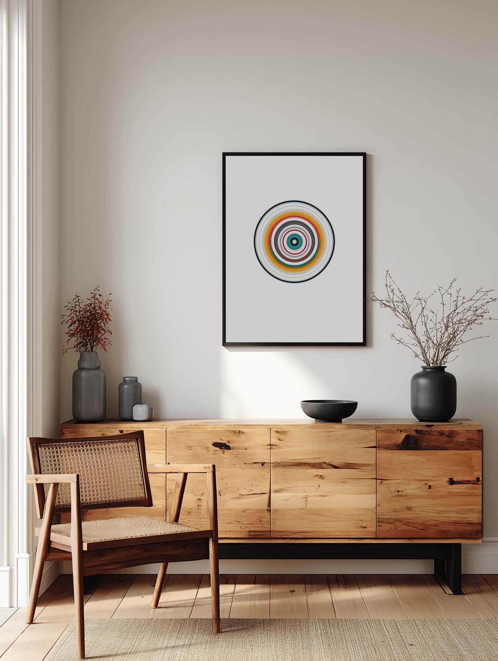 Graphic concentric rings – Abstract Wall Art Poster - Image 2