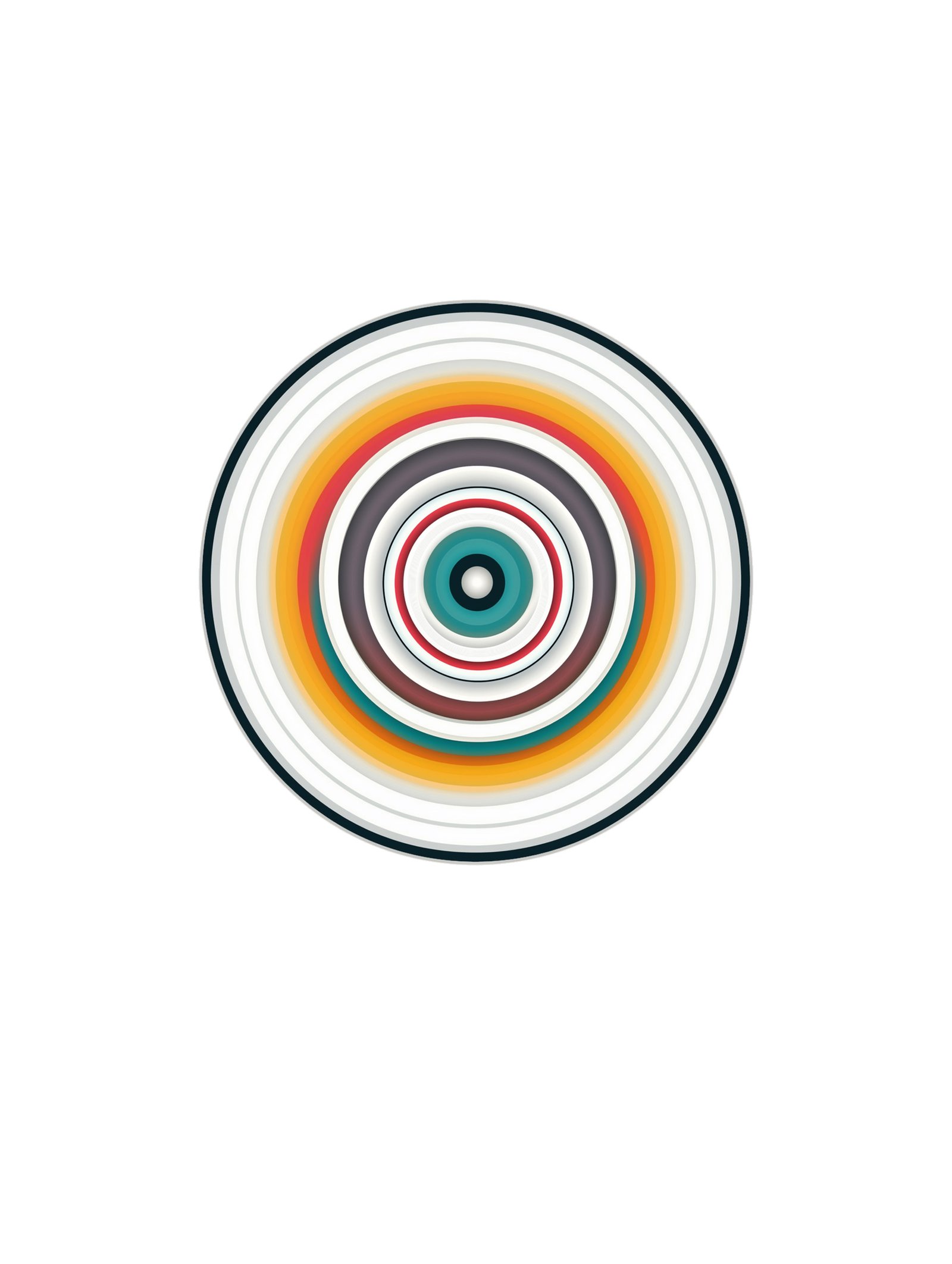 Graphic concentric rings – Abstract Wall Art Poster