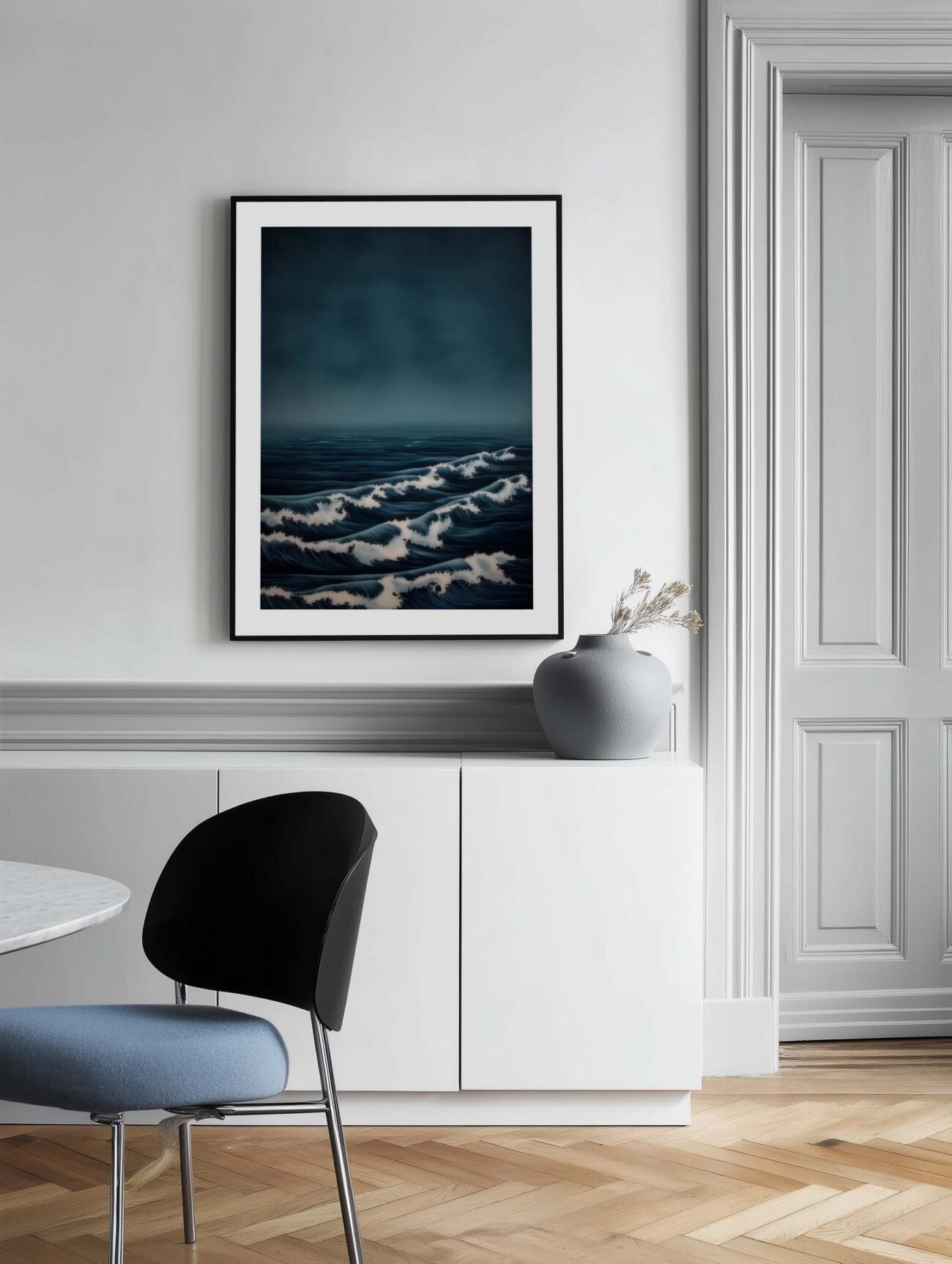 Ocean Waves – Minimalist Hokusai’s Style Poster - Image 2