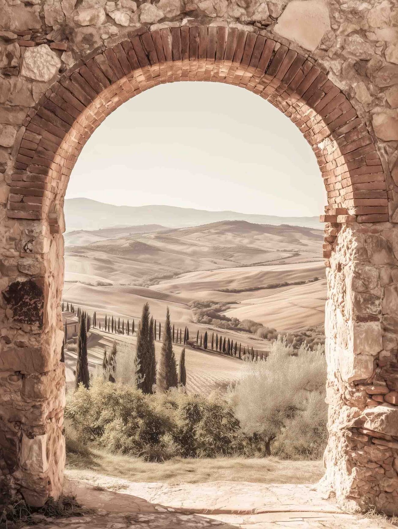 Tuscan Archway – Dreamy Countryside Poster