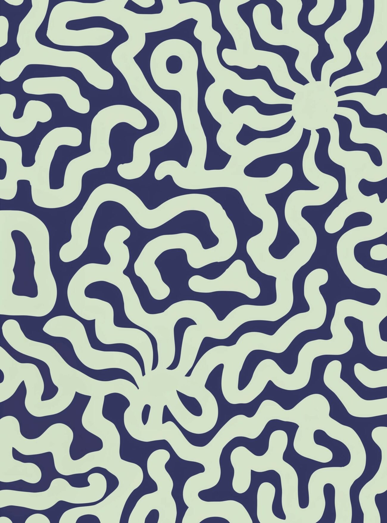 Organic Lines Pattern – Abstract Yayoi Kusama’s style Poster