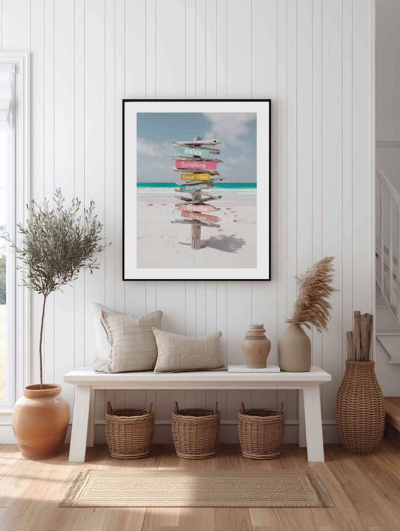Driftwood Directions – Coastal Pastel Poster - Image 2