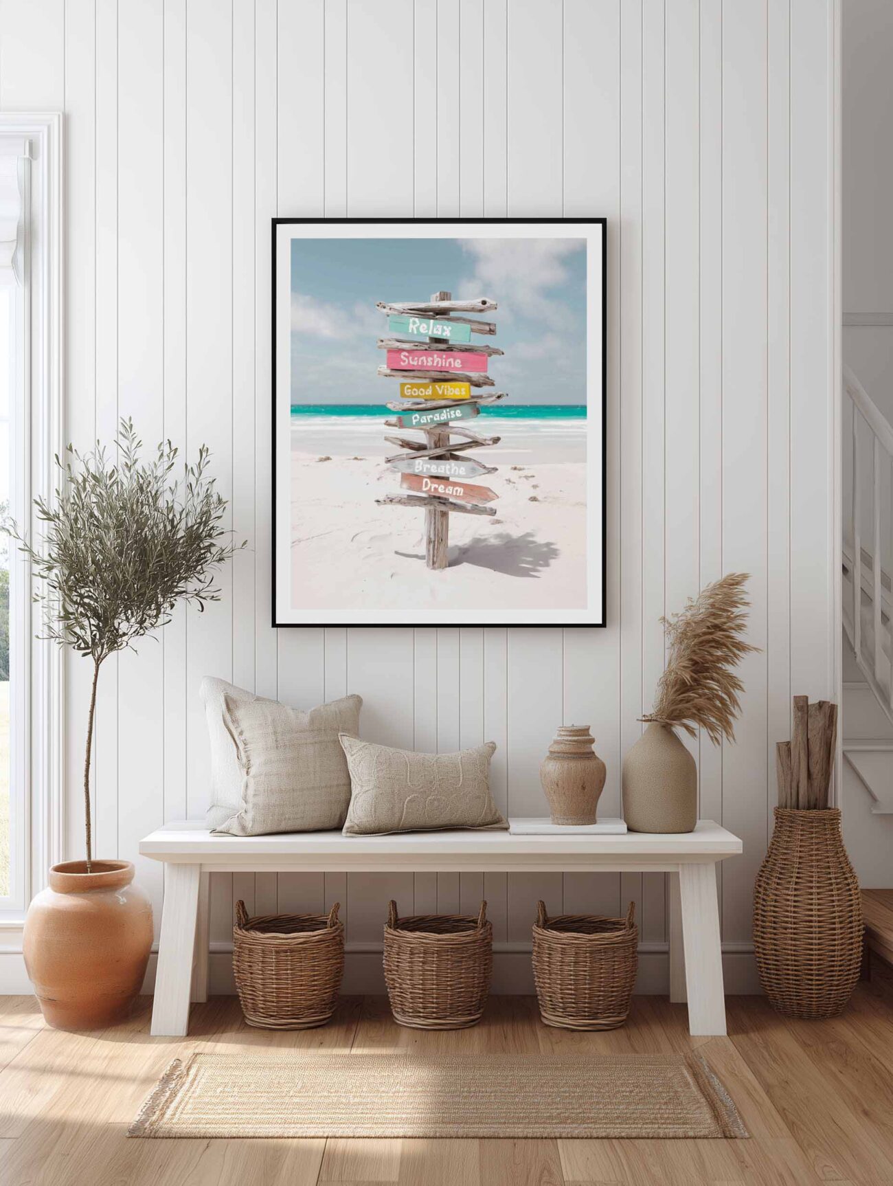Driftwood Directions – Coastal Pastel Poster - Image 2