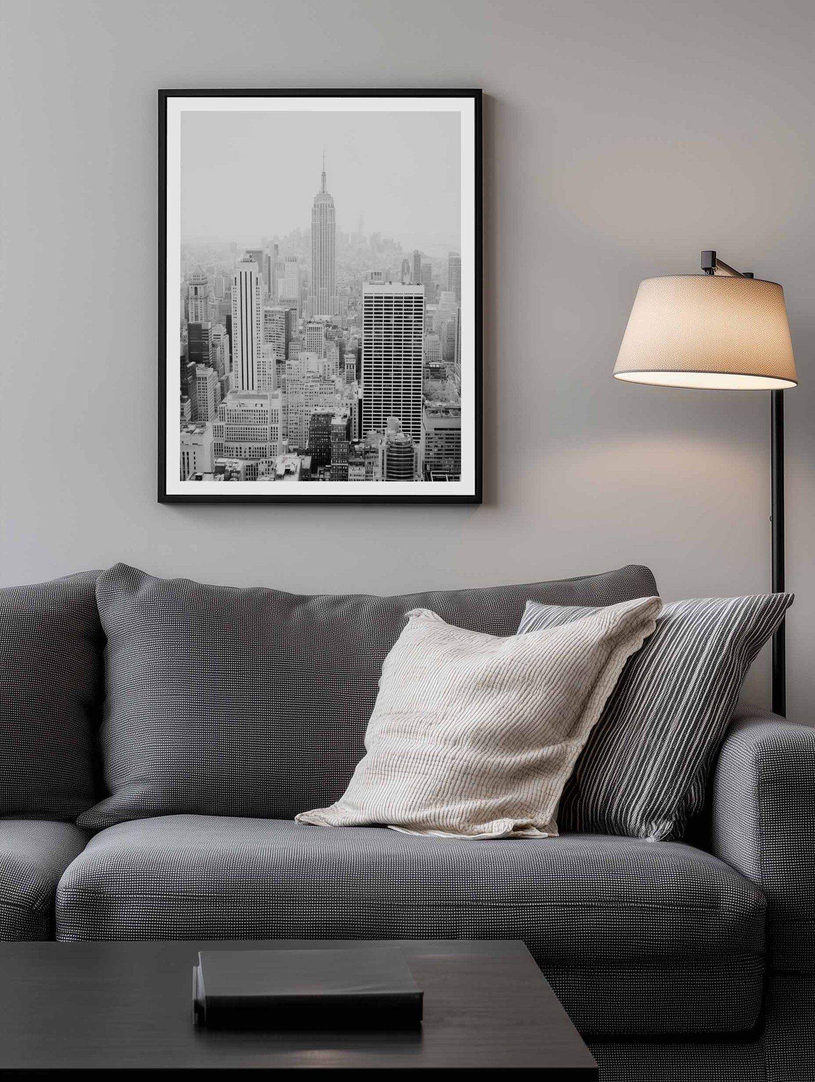 Empire Heights – Black and White New York Skyline Poster - Image 2