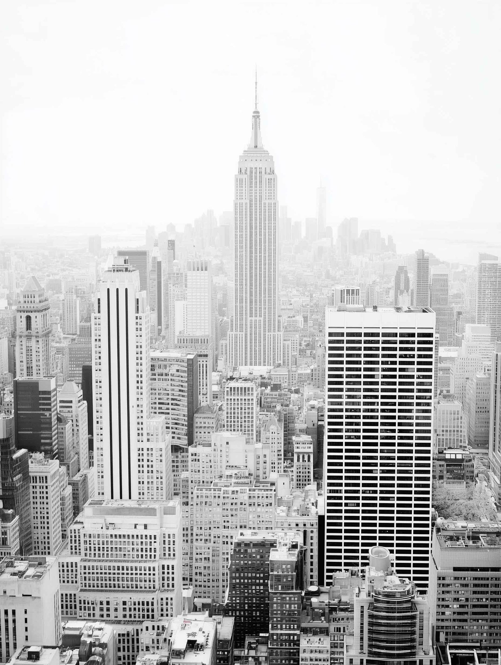 Empire Heights – Black and White New York Skyline Poster