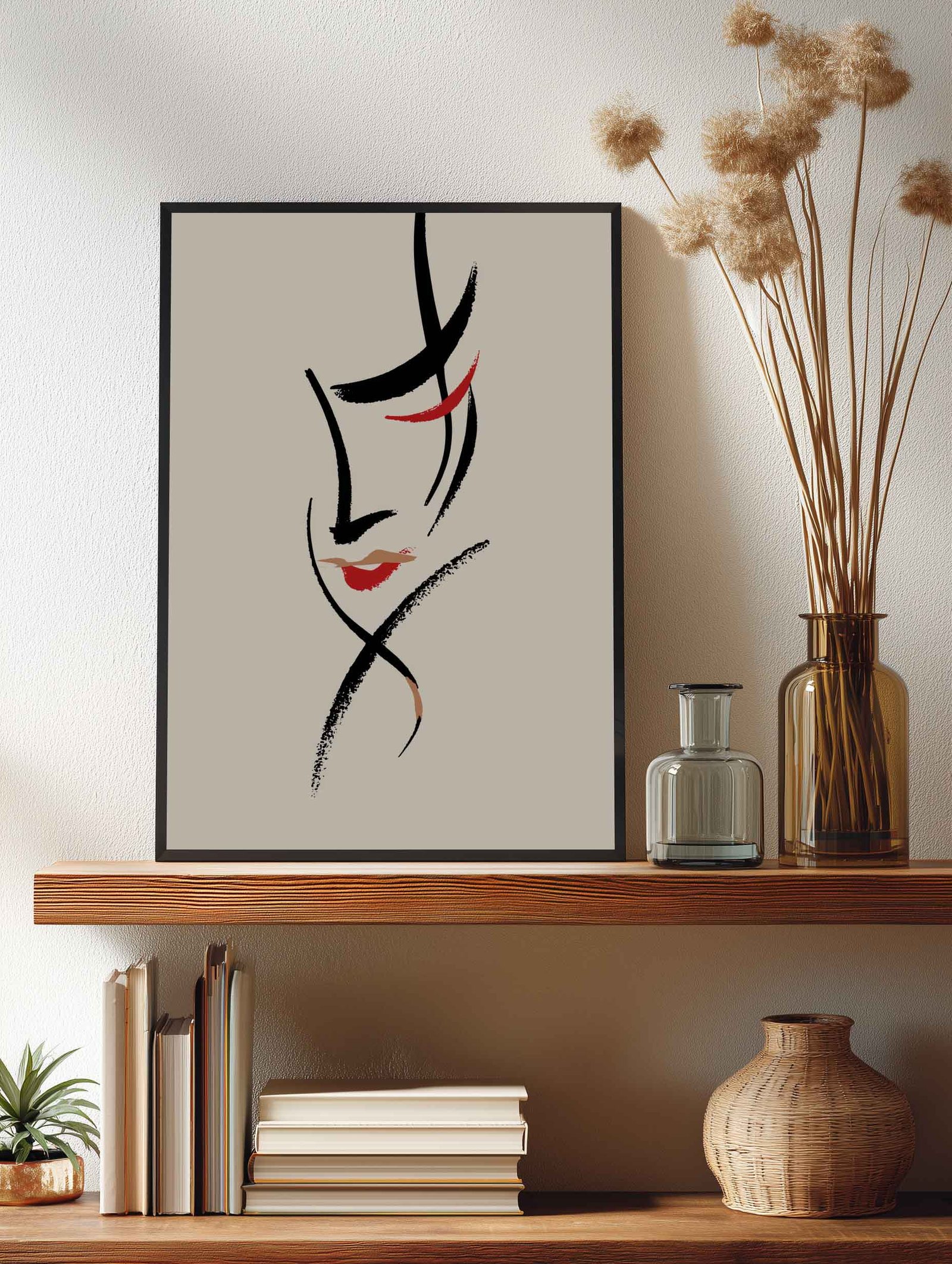 Woman’s Face Sketch – Minimalist Whispered Lines Poster - Image 2