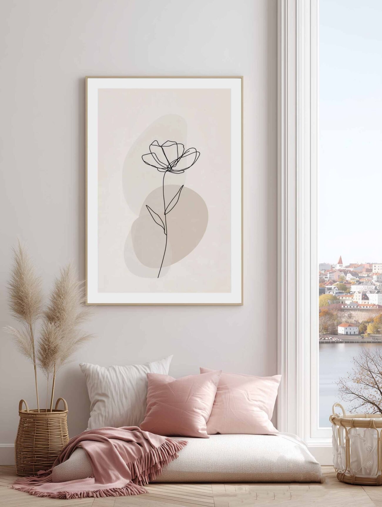 Single‑line Flower – Minimalist Botanical Line Art Poster - Image 2