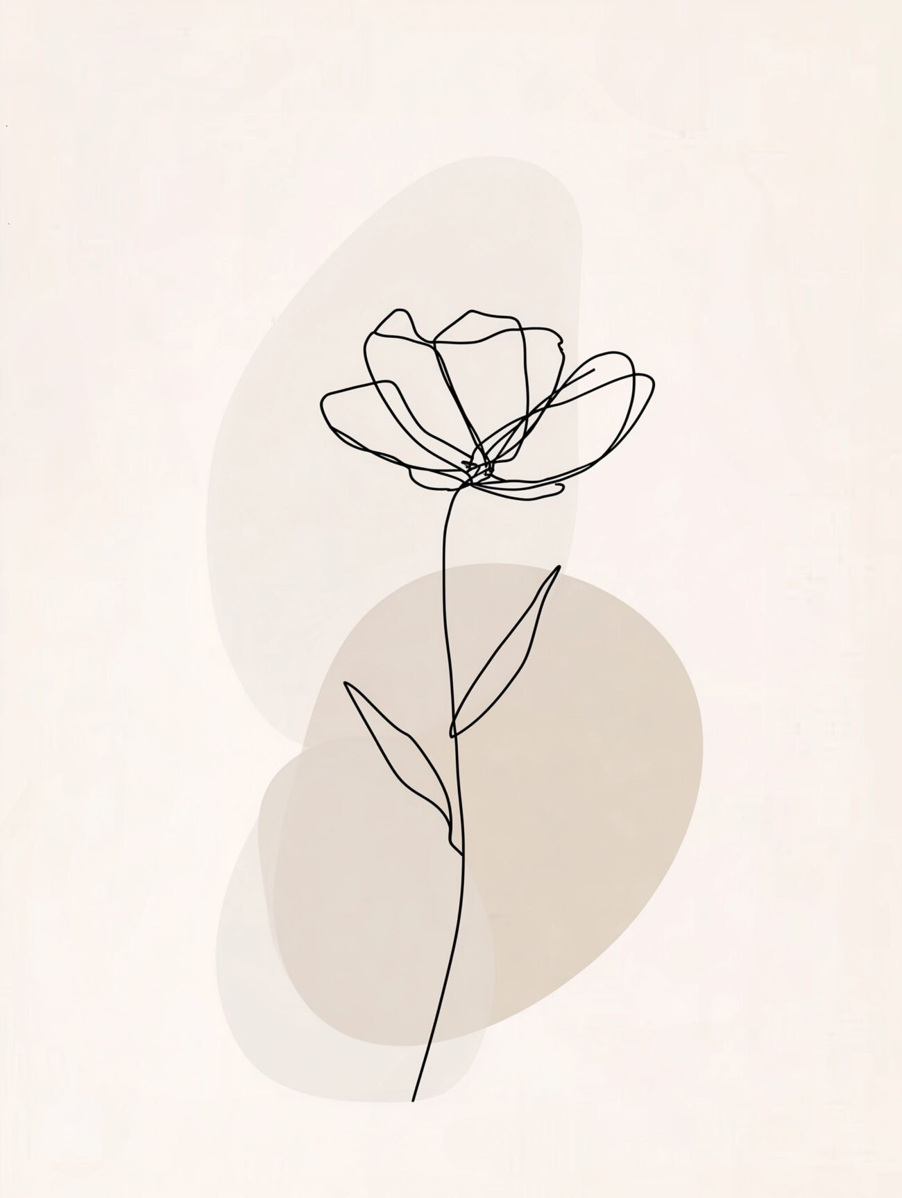 Single‑line Flower – Minimalist Botanical Line Art Poster
