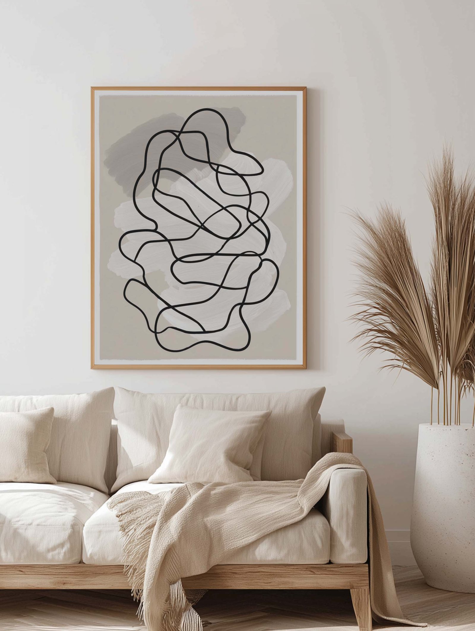 Fluid Pattern – Abstract Line Art Print - Image 2