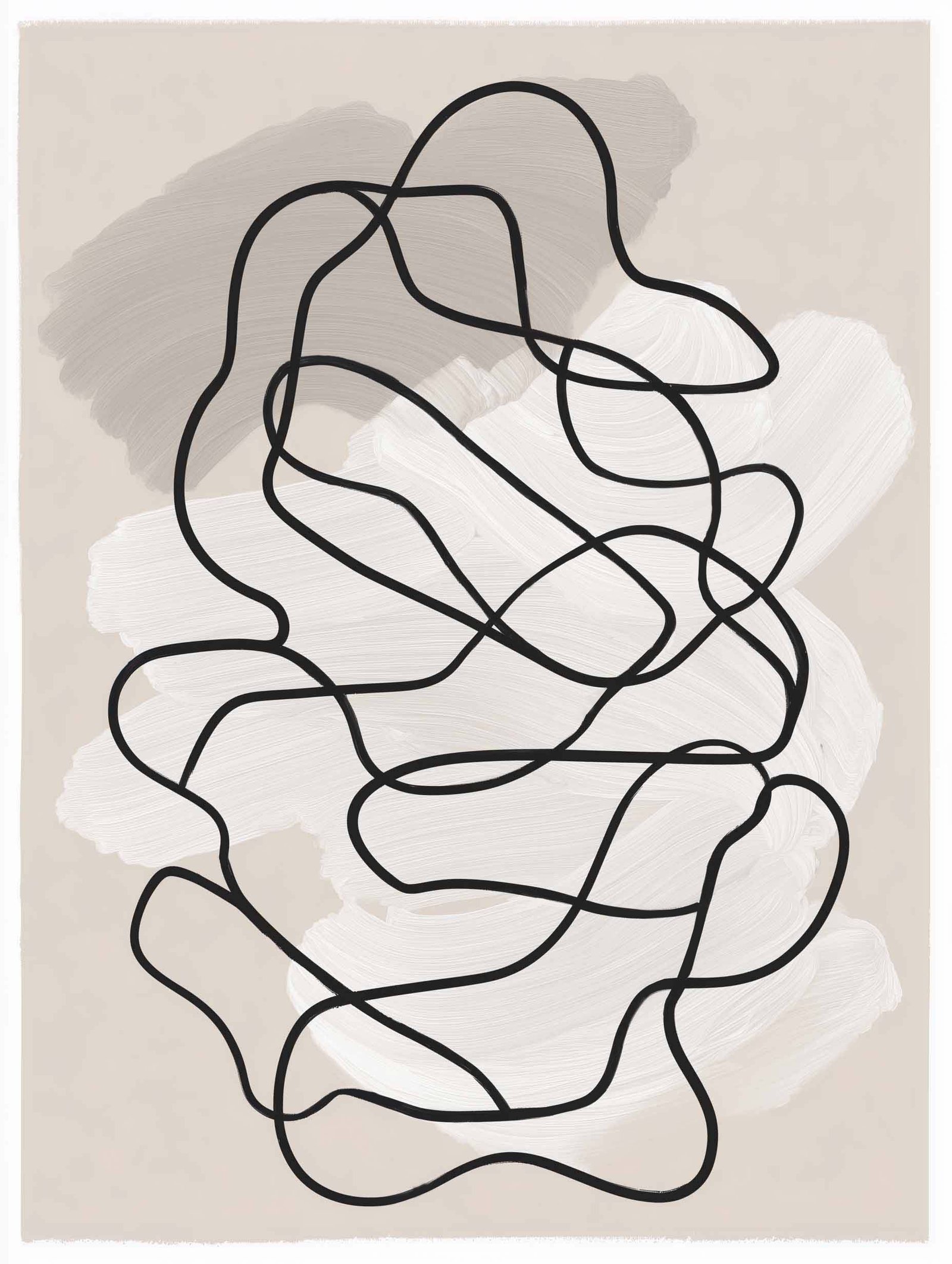 Fluid Pattern – Abstract Line Art Print