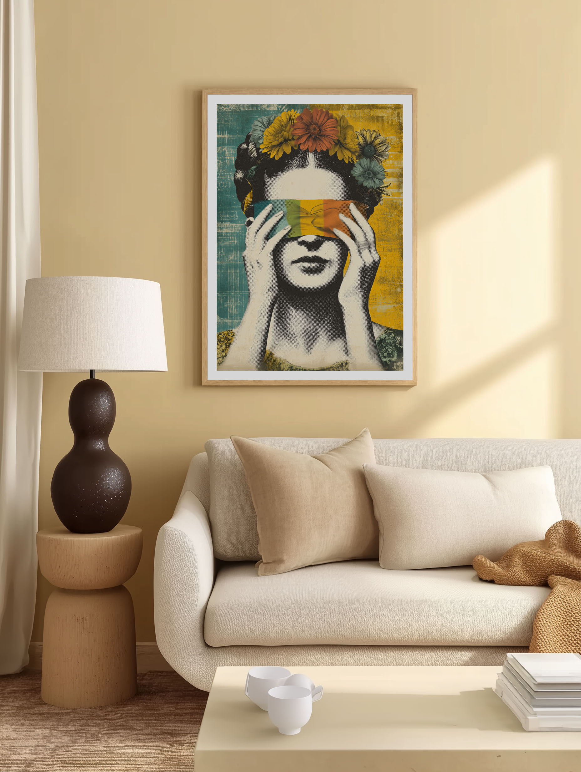 Frida Kahlo illustration – Vibrant Pop Art Style Poster - Image 2