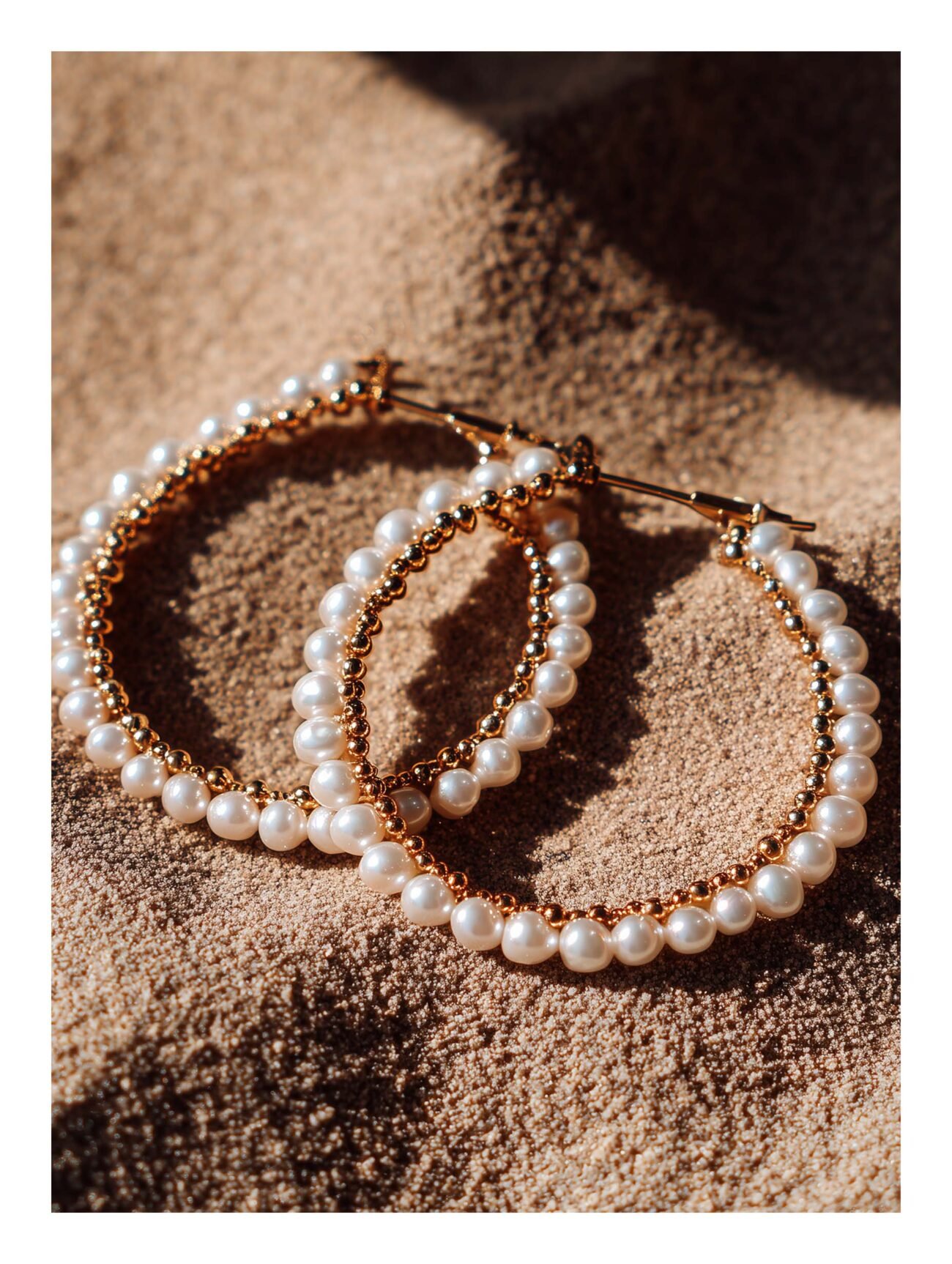 Golden Hoop Earrings – Catchy Fashion Wall Art Poster