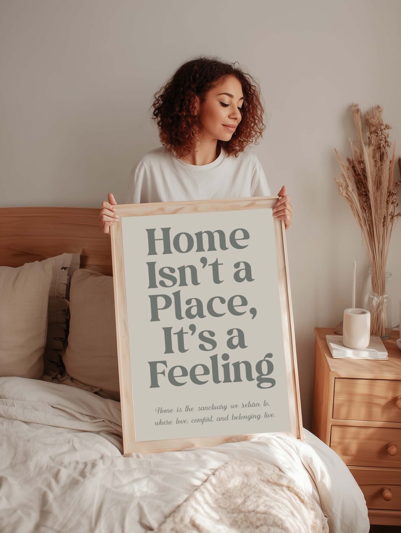 Home Is a Feeling – Minimalist Quote Poster - Image 2