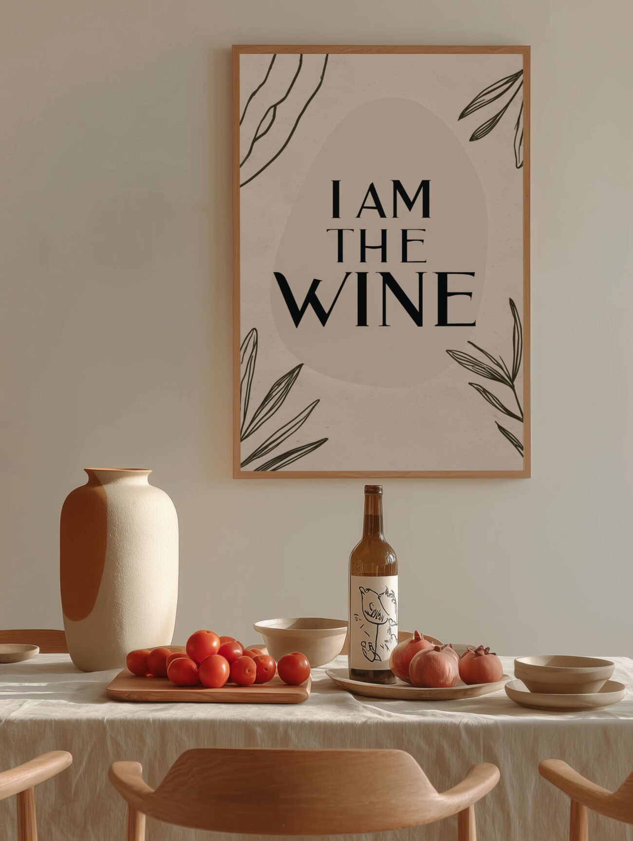 I Am the Wine – Minimalist Quote Poster - Image 2