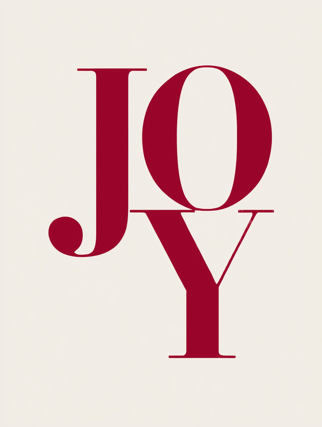 Joy – Minimalist Holiday Typography Poster
