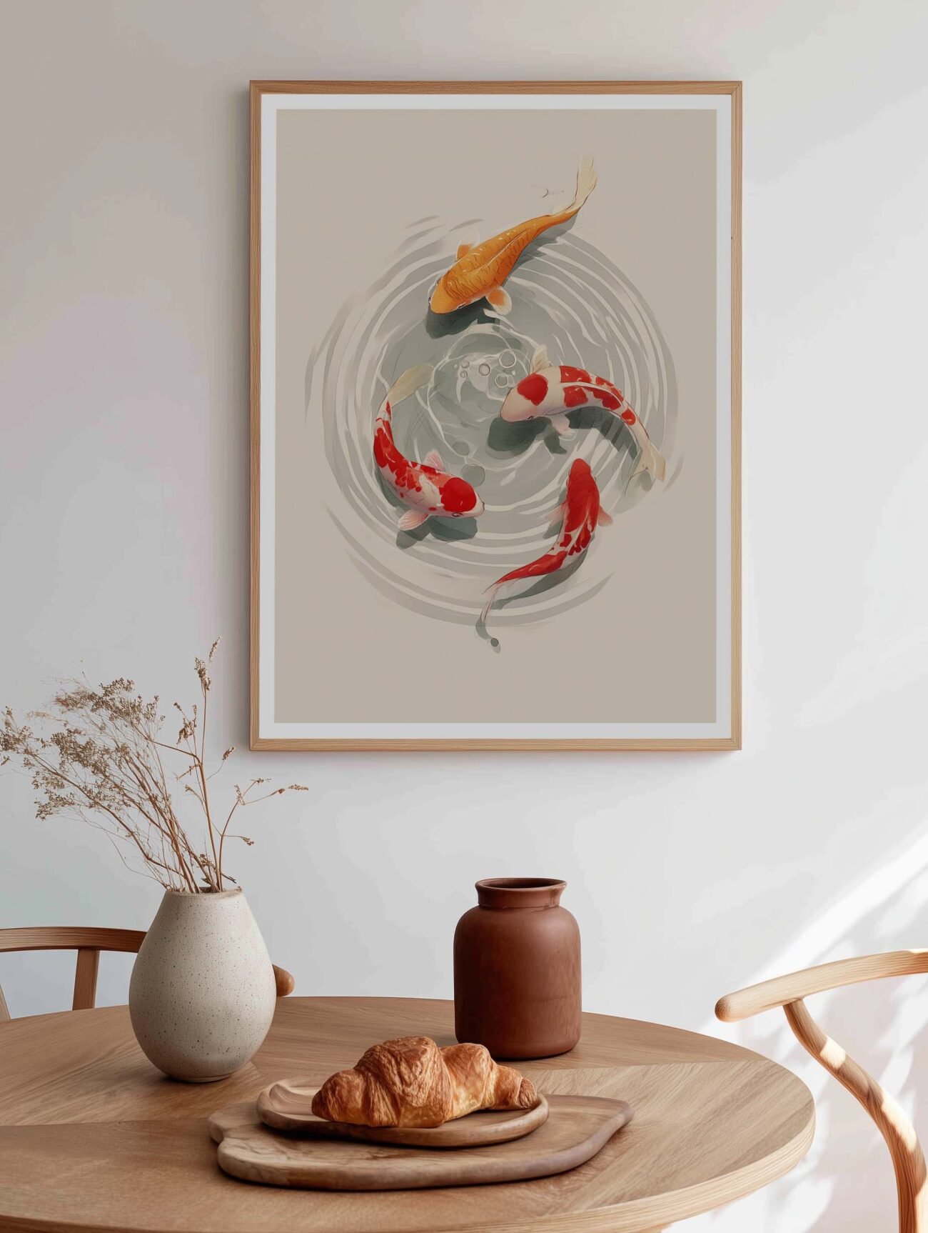 Koi Fish – Japanese Watercolor Poster - Image 2