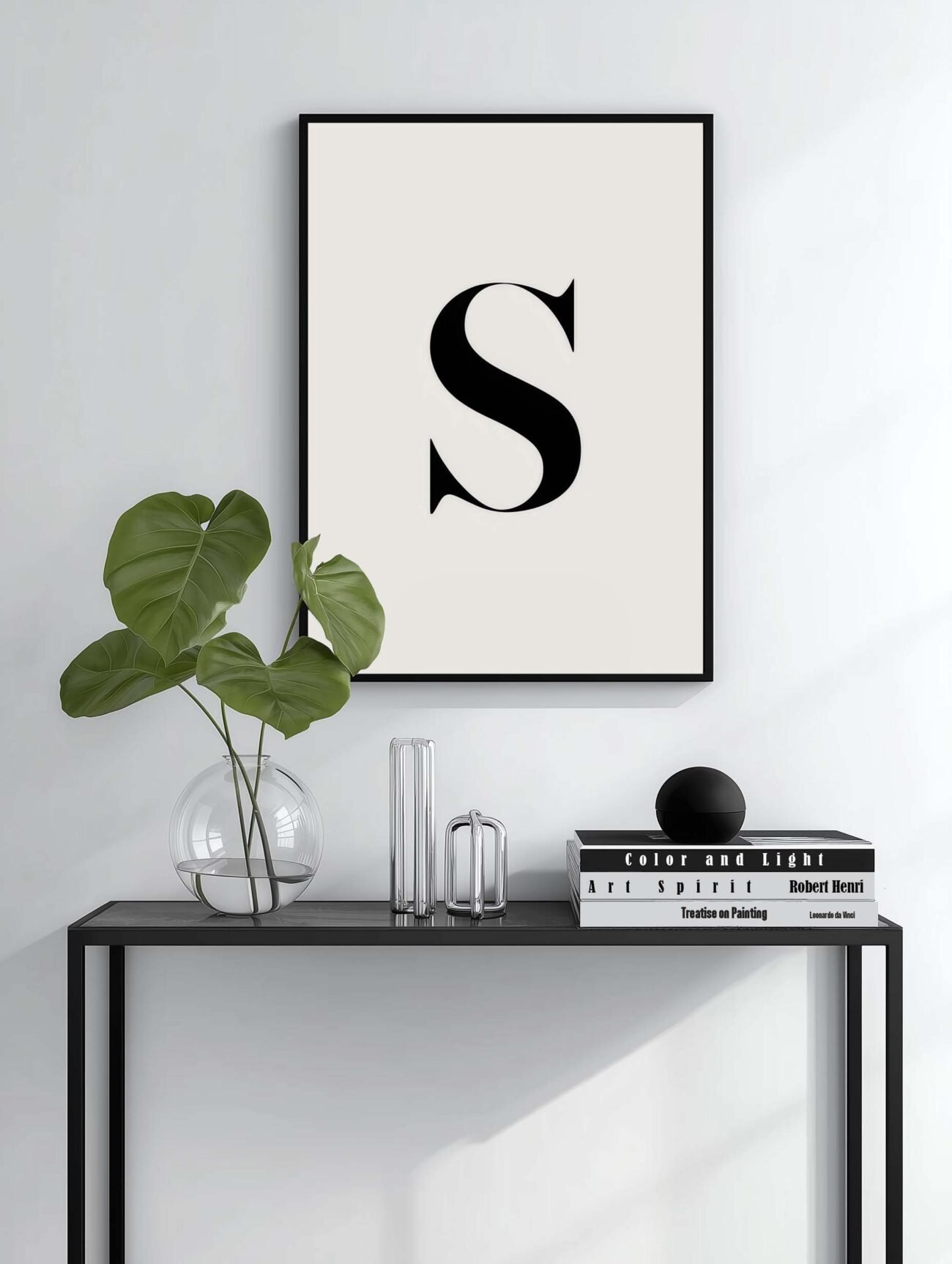 Personalized Print– Black My Letter ‘S’ Poster - Image 2