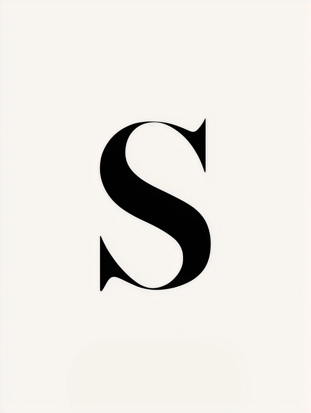 Personalized Print– Black My Letter ‘S’ Poster