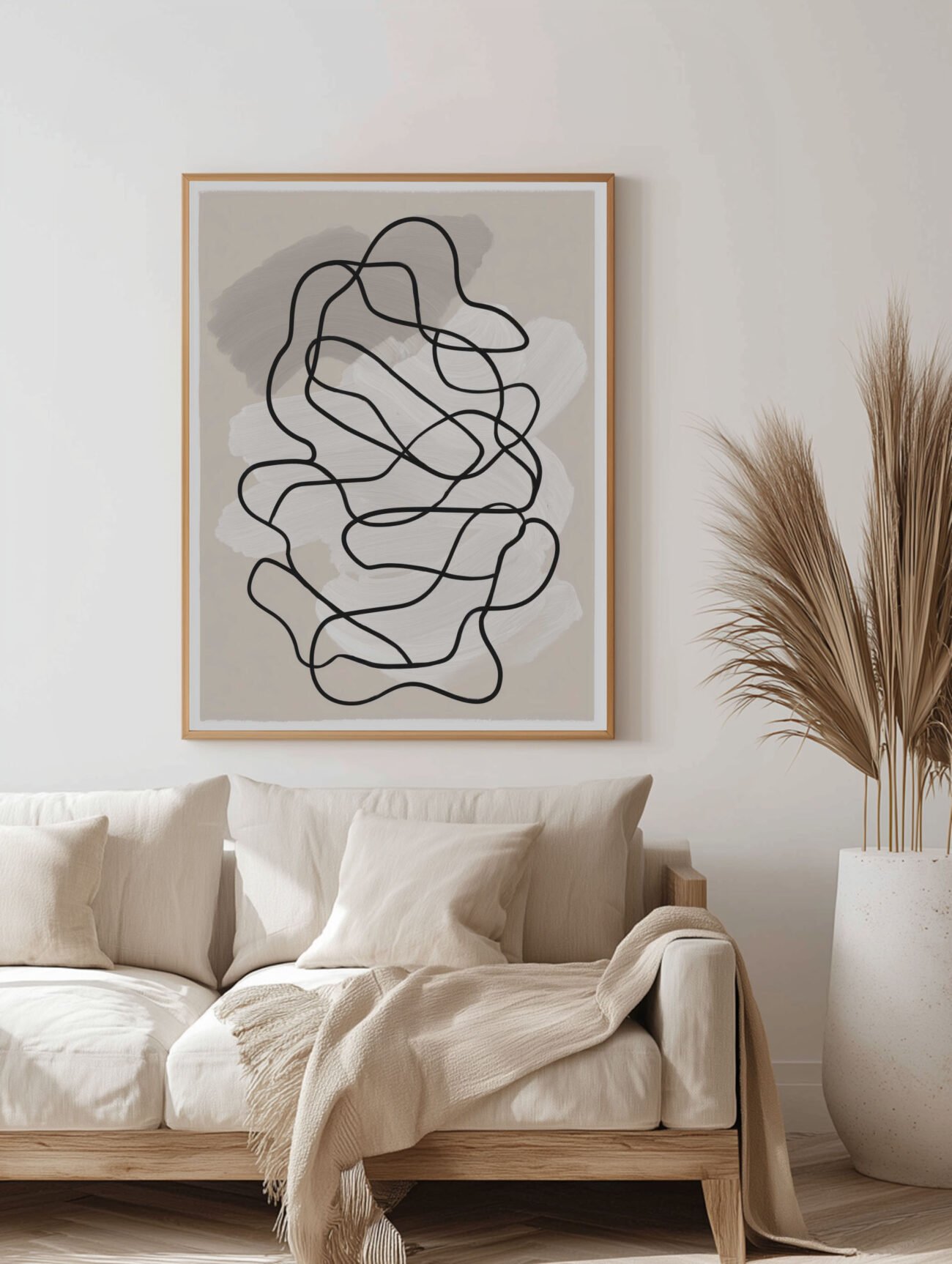 Fluid Pattern – Abstract Line Art Print - Image 2