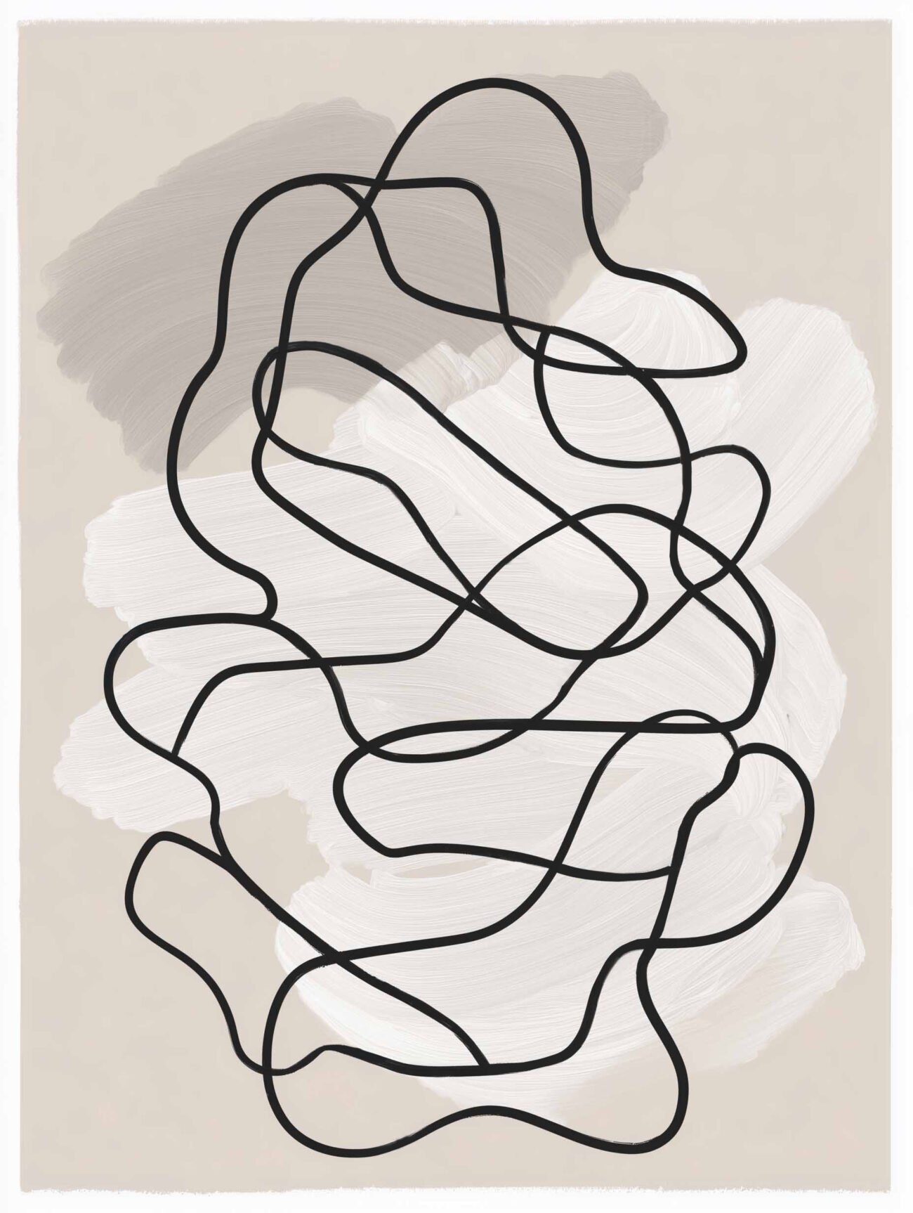 Fluid Pattern – Abstract Line Art Print