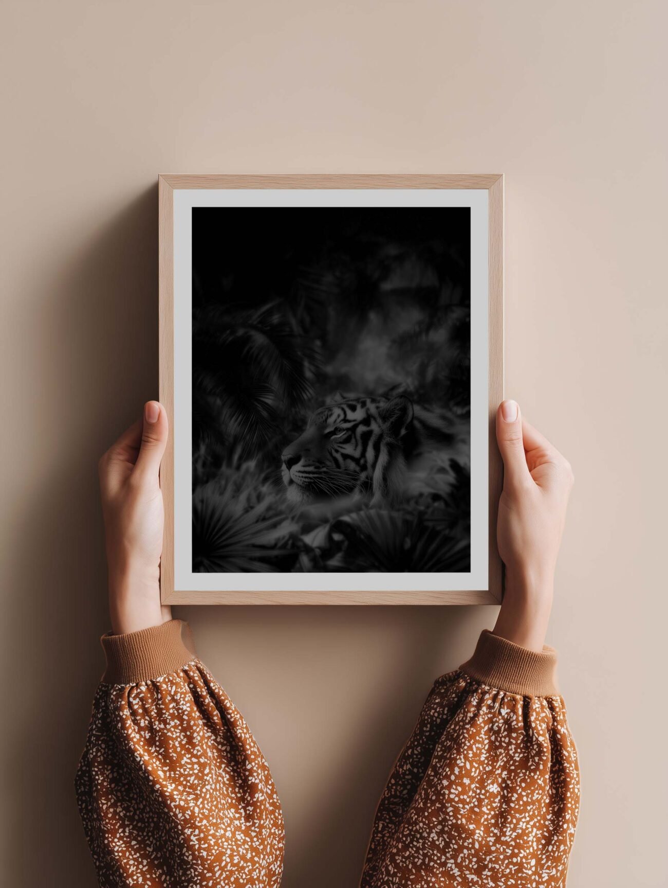 Black and White Tiger – Animal Wall Art Poster - Image 2