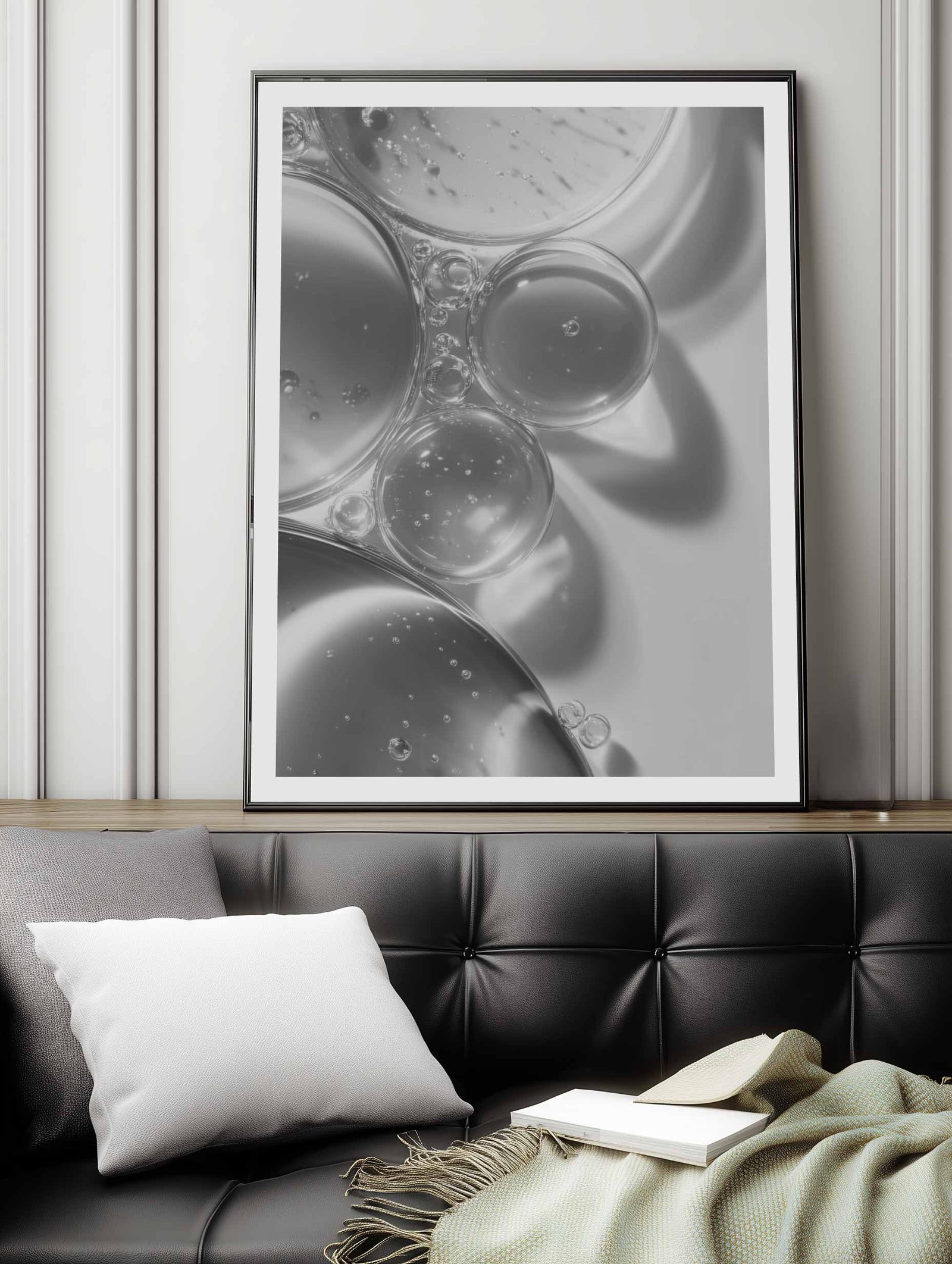 Liquid Light – Minimalist Abstract Bubbles Poster - Image 2