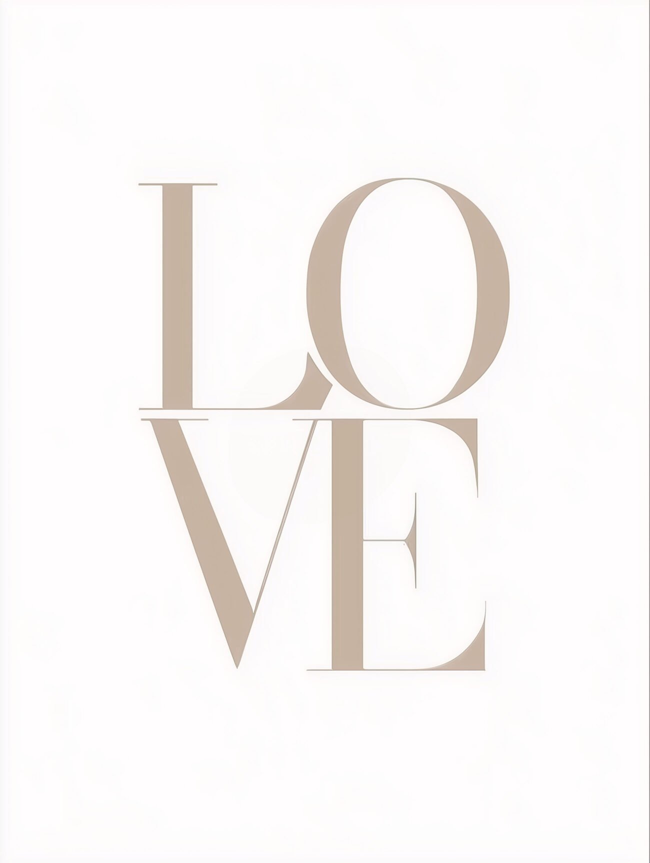 LOVE – Modern Serif Typography Poster