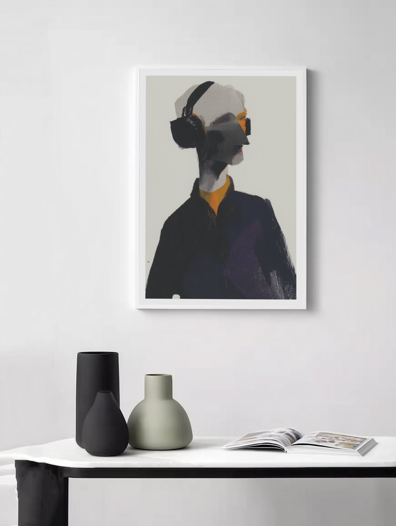 Moody Figure Painting – Abstract Wall Art Poster - Image 2