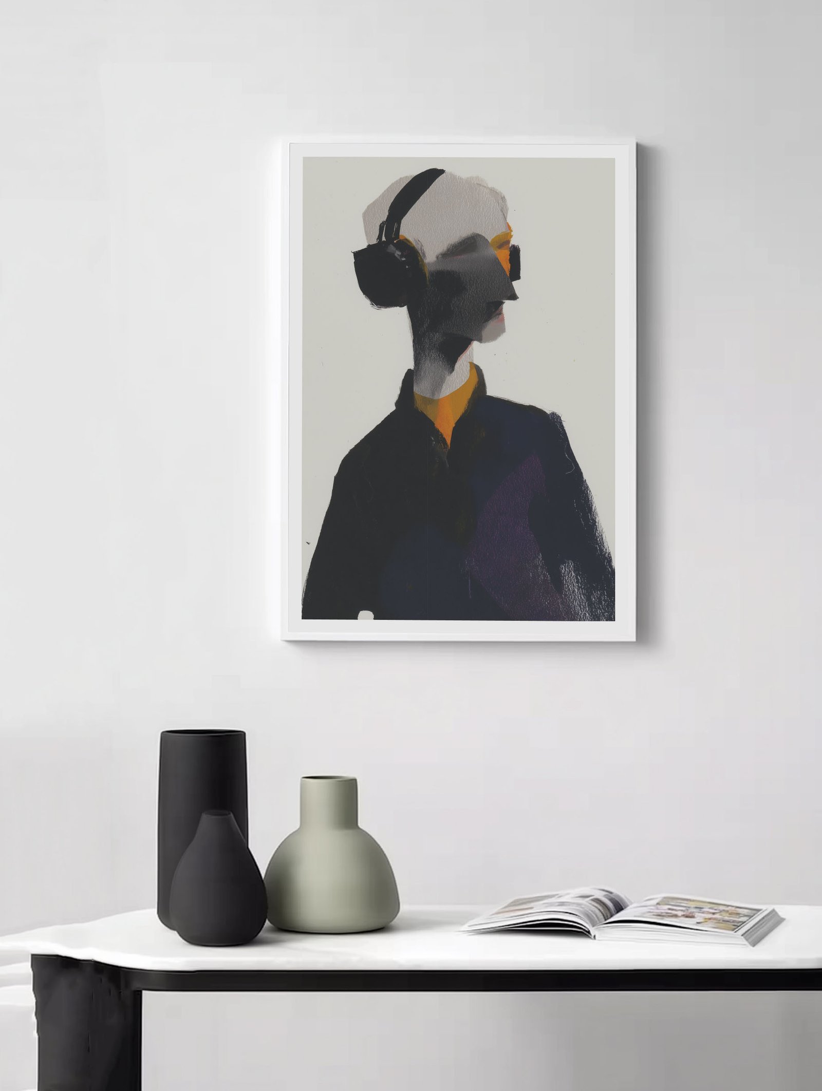 Moody Figure Painting – Abstract Wall Art Poster - Image 2