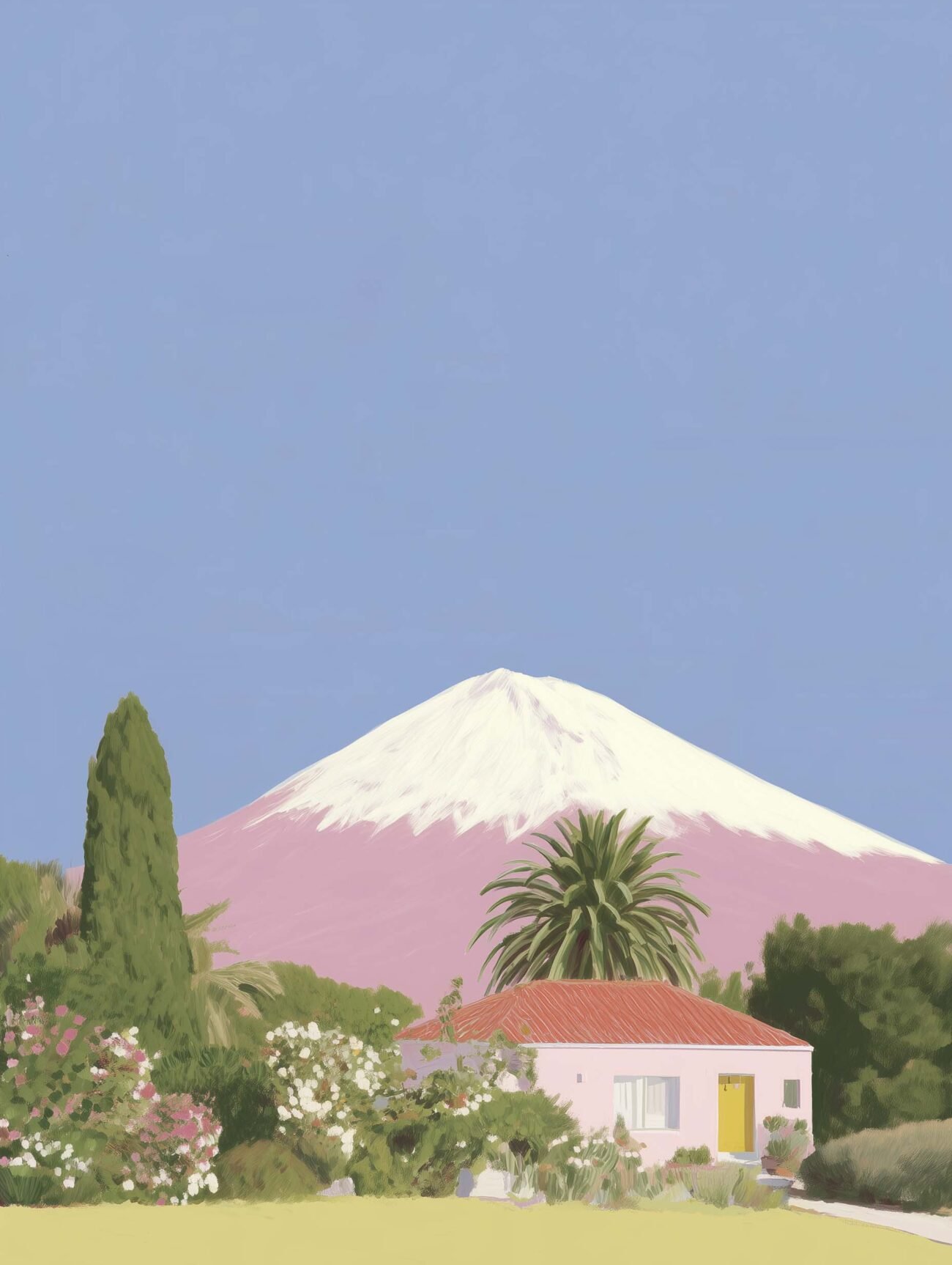 Mount fuji – Pastel Mountain Landscape Poster