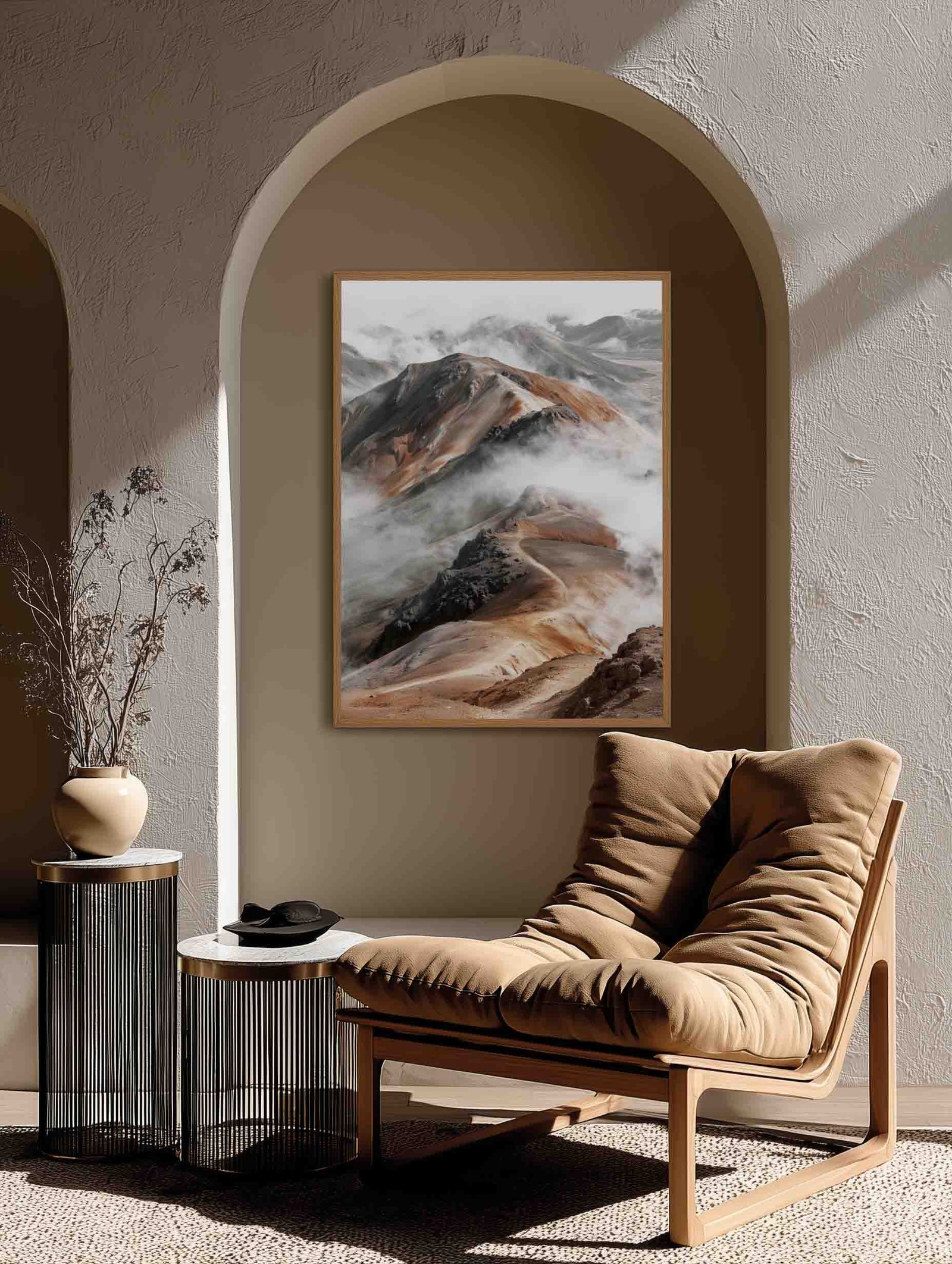 Misty Mountain Ridge – Volcanic Landscape Poster - Image 2