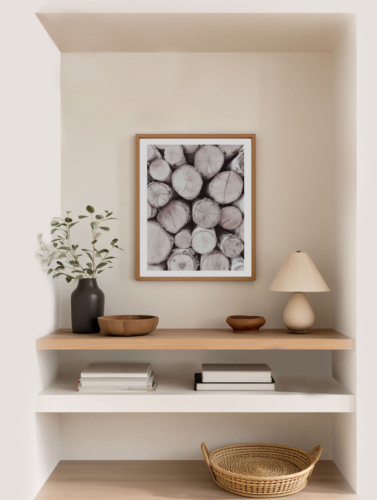Nordic Logs – Rustic Wood Texture Poster - Image 2