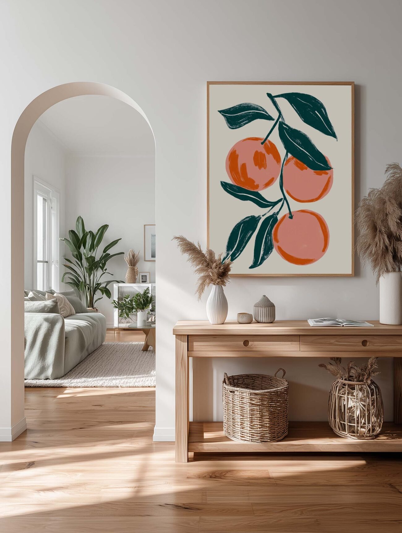 Orange Painting – Gouache Fruit Art Poster - Image 2