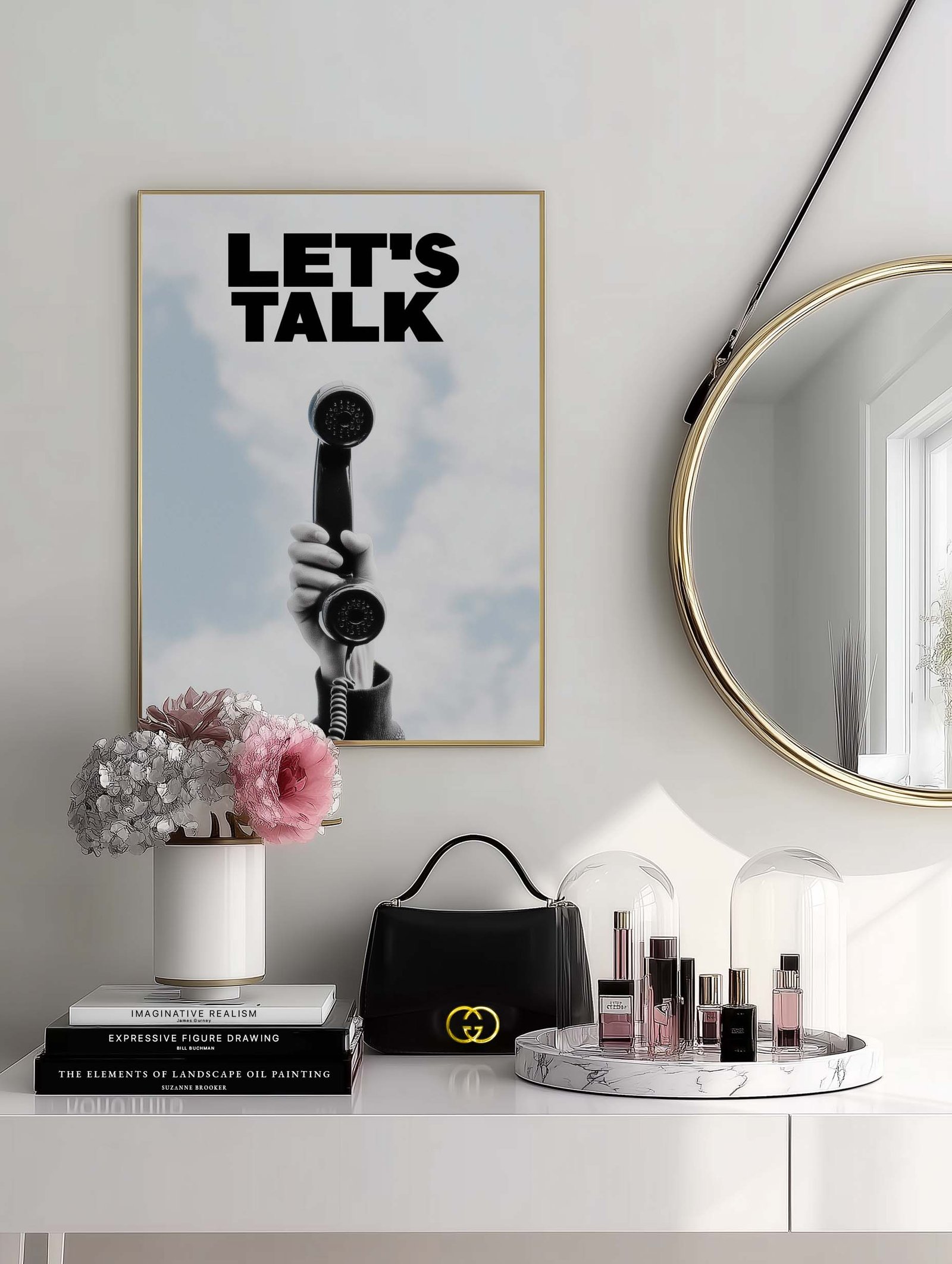Let’s Talk – Classic Phone Vintage Art Poster - Image 2