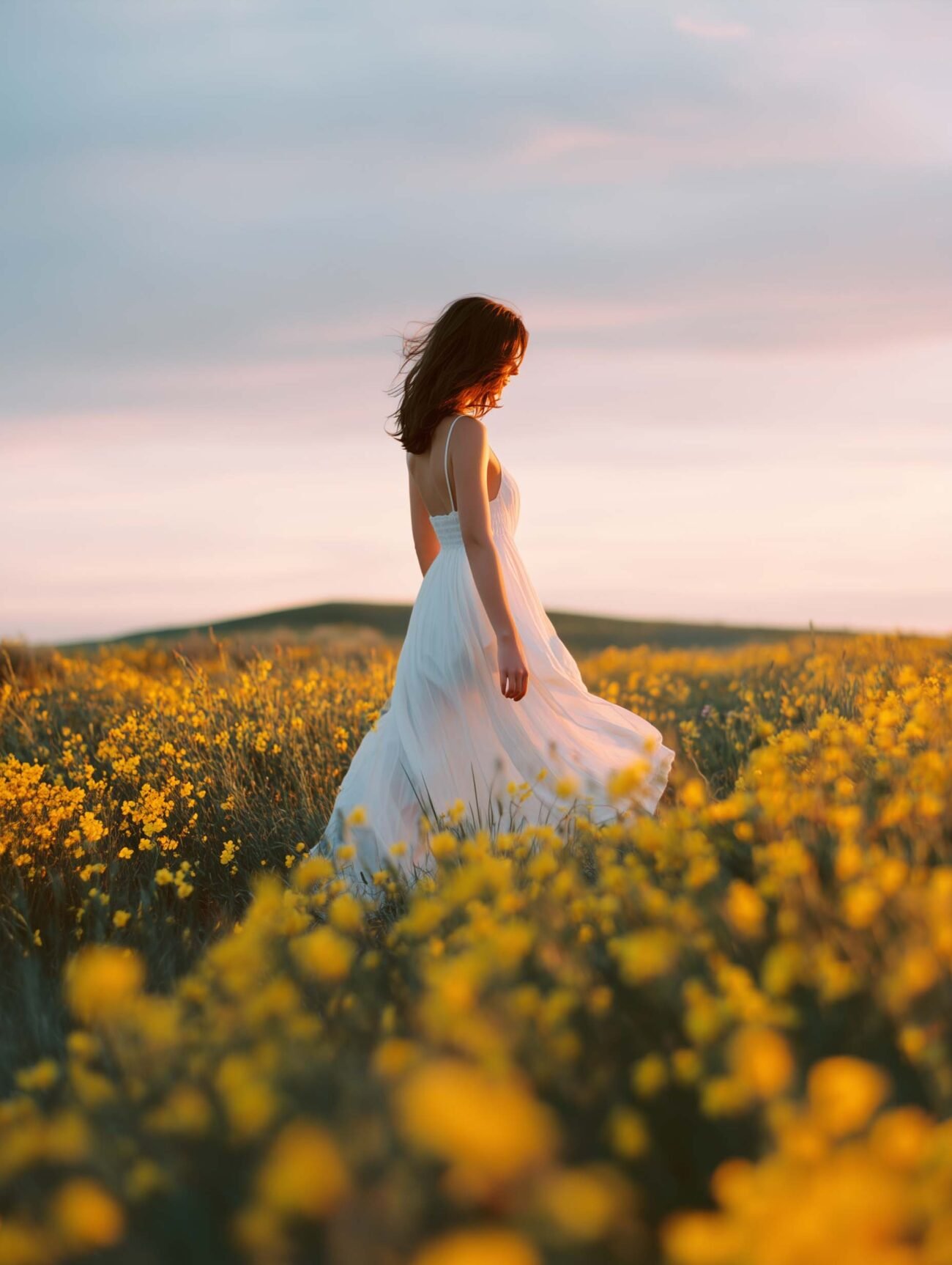 Women Golden Hour Stroll – Photography Wall Art Poster