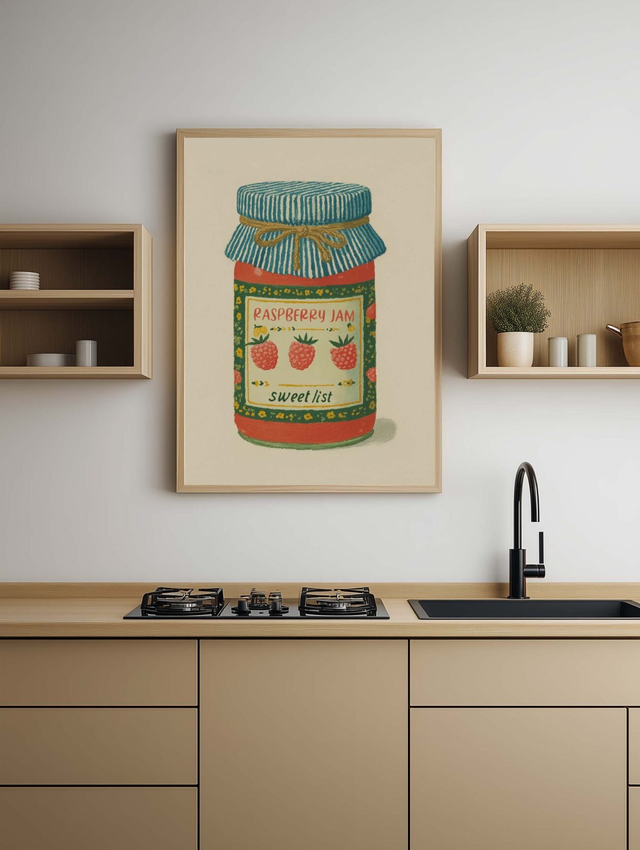Raspberry Jam – Watercolor Jar Poster - Image 2