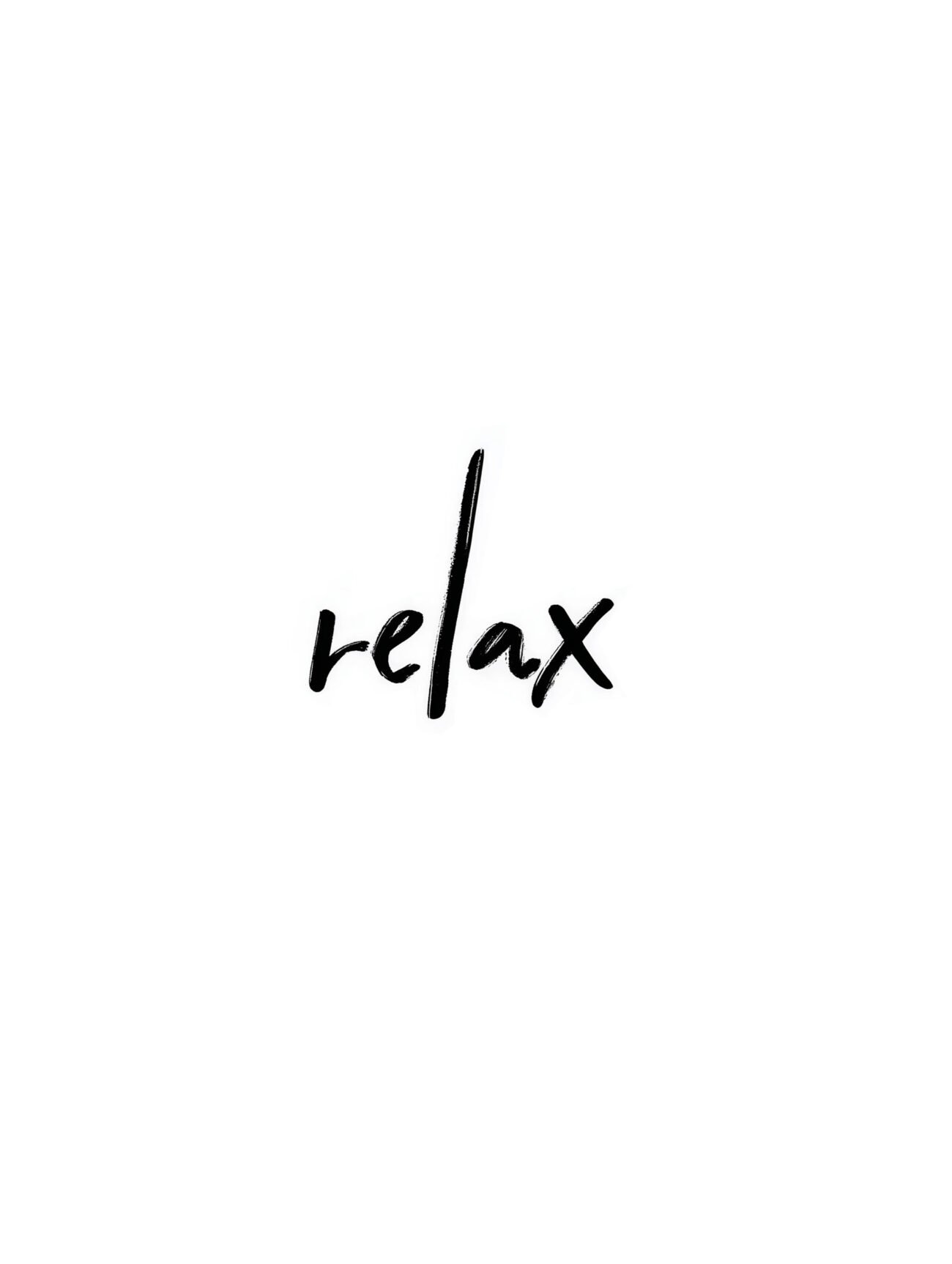 Simply Relax – Minimalist Typography Poster