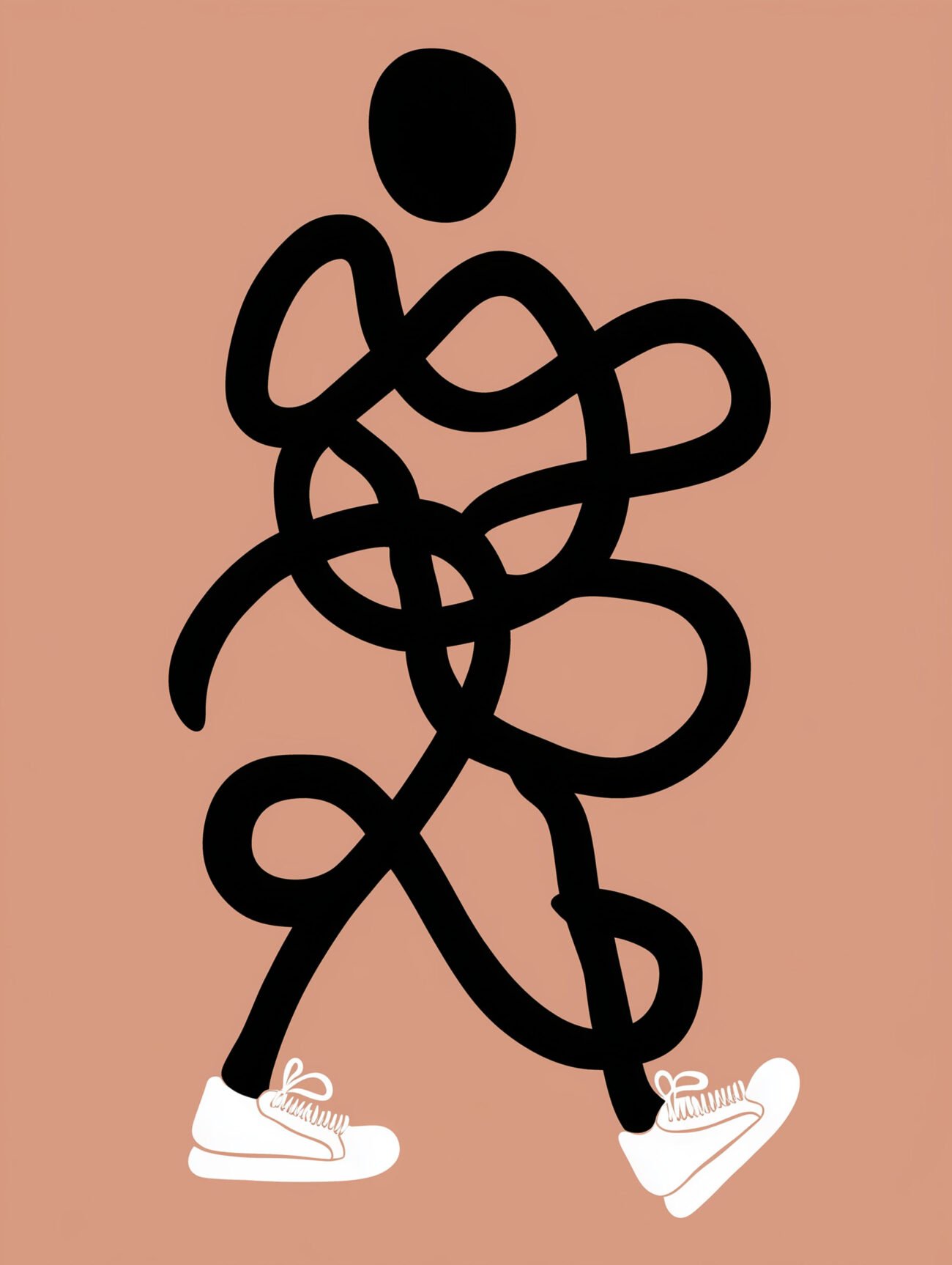 Ribbon in Motion – Abstract Movement Poster