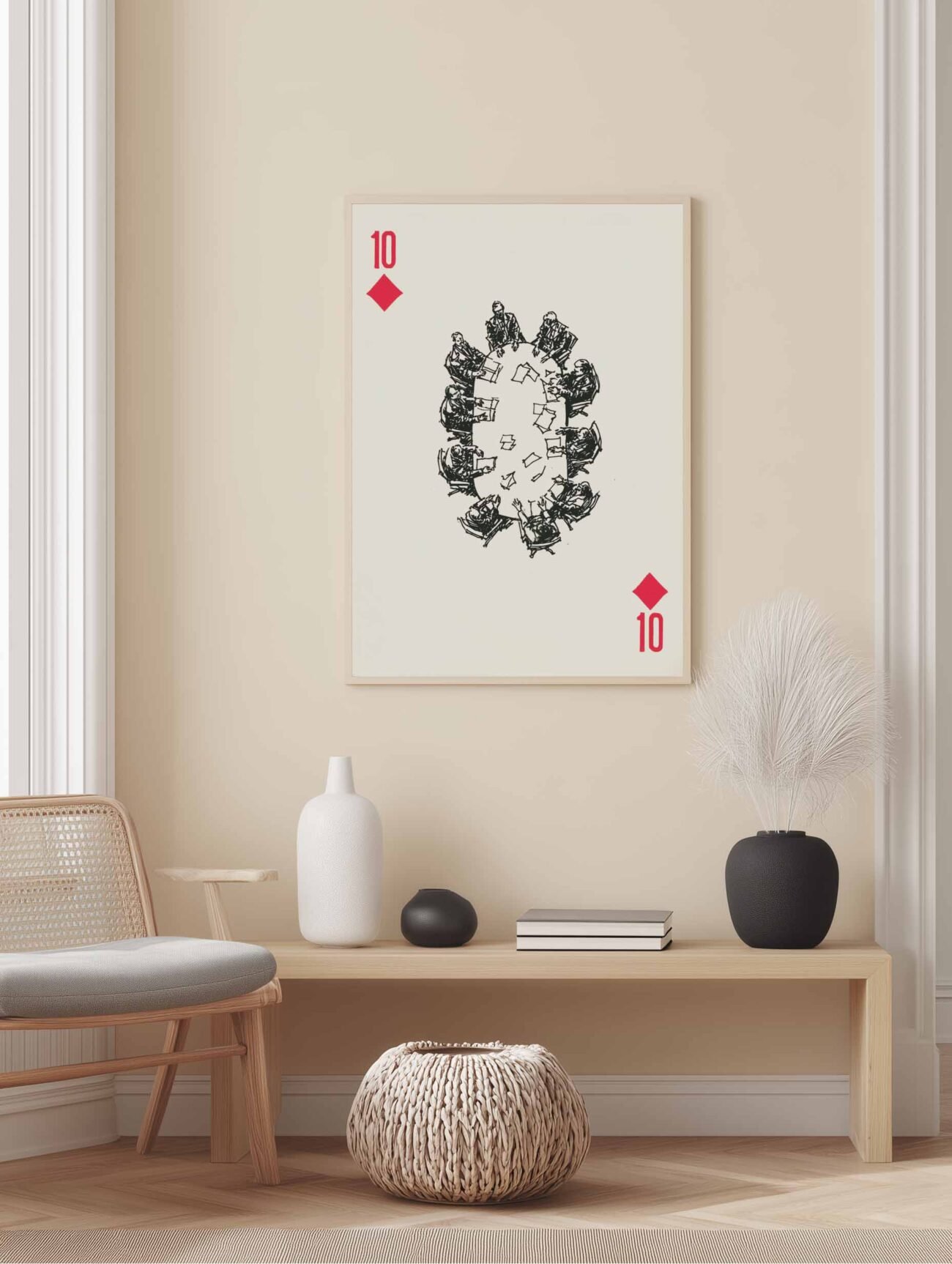 Round Table – Illustrated Playing Card Poster - Image 2