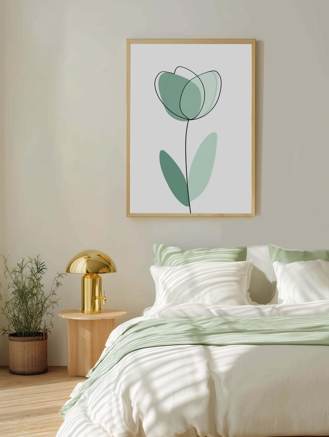 Sage flower – Minimalist Floral Line Art - Image 2