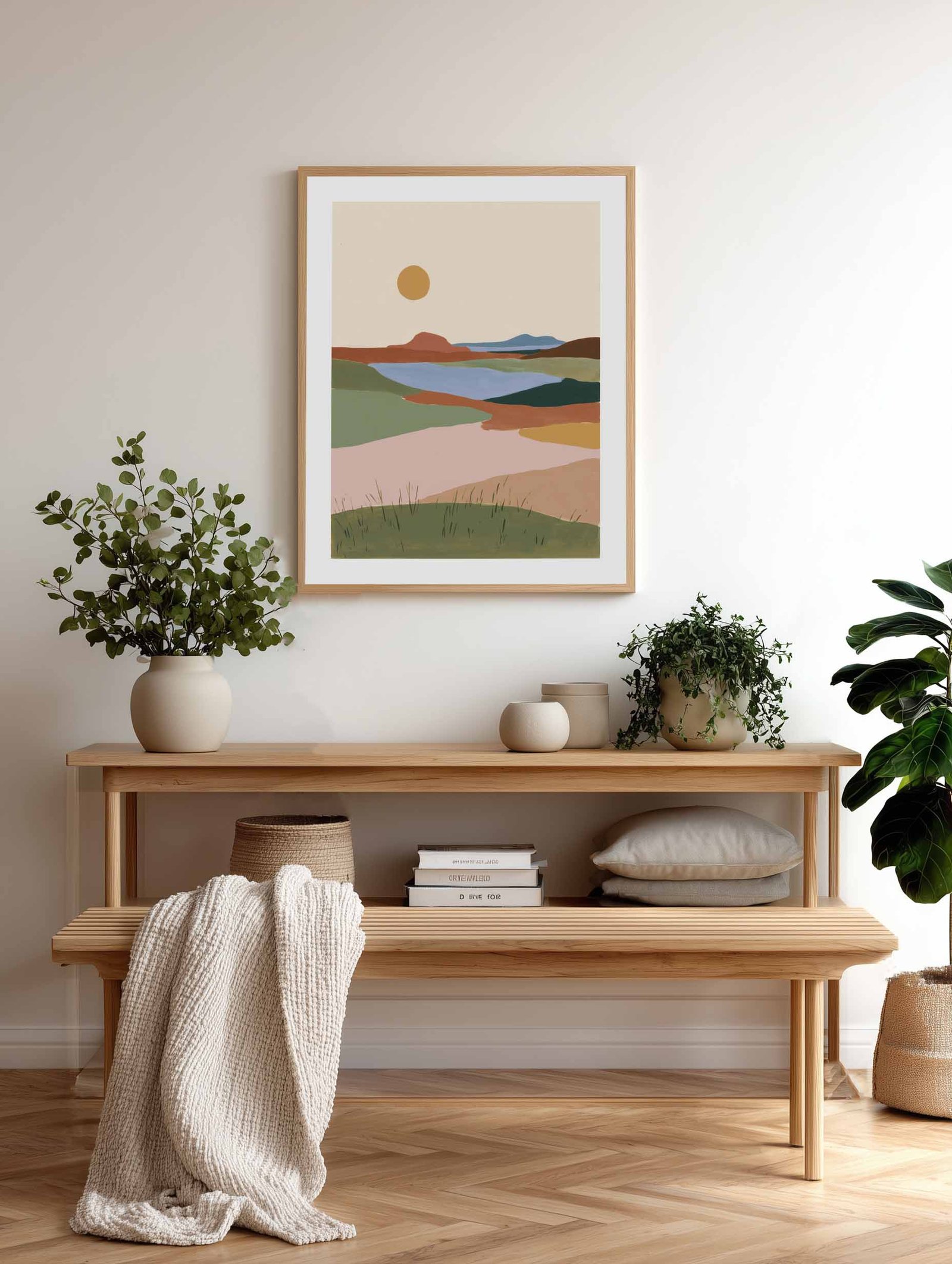 Serene Lake – Abstract Landscape Poster - Image 2