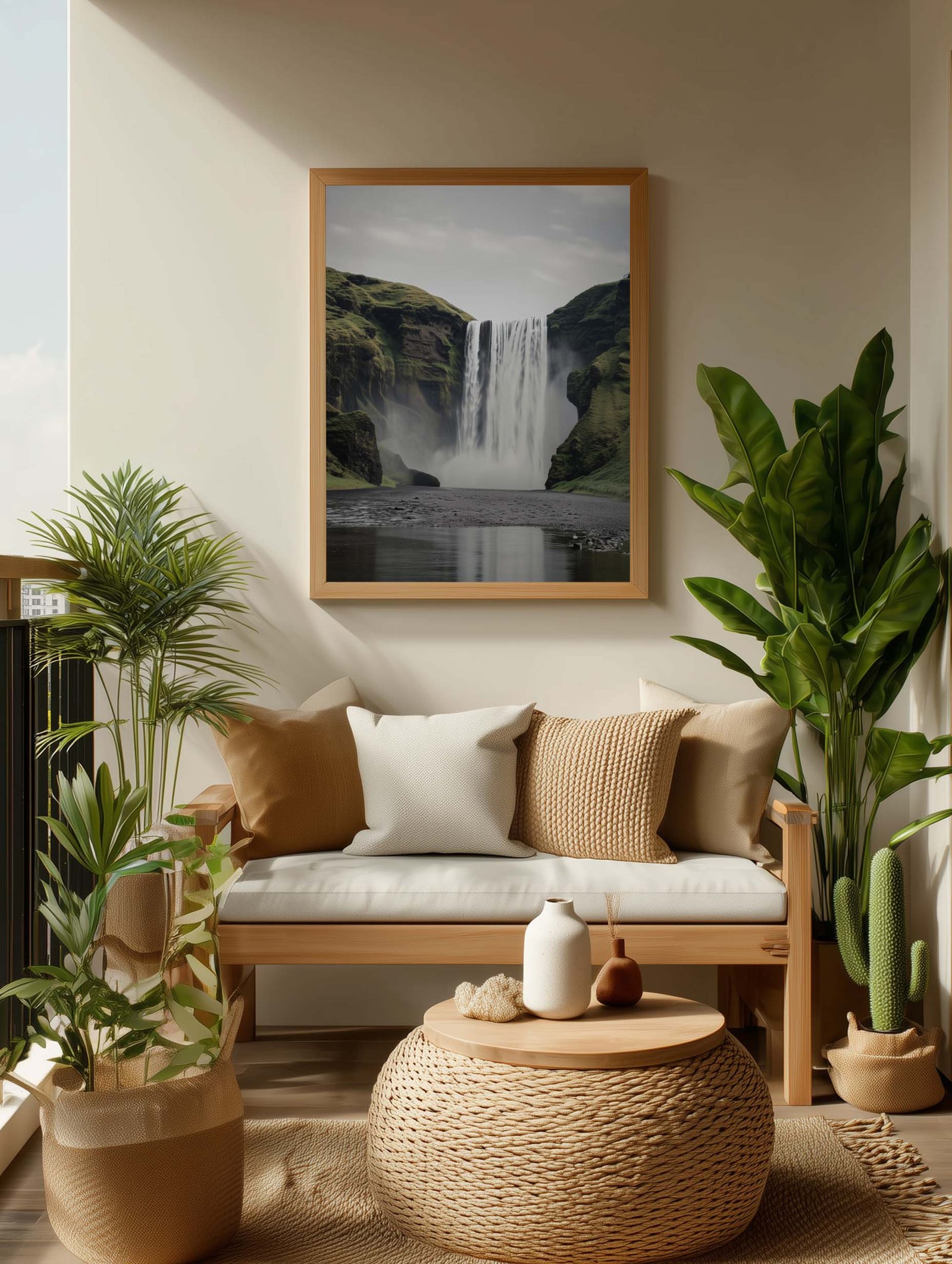 Serene Waterfall – Nature Wall Art Poster - Image 2