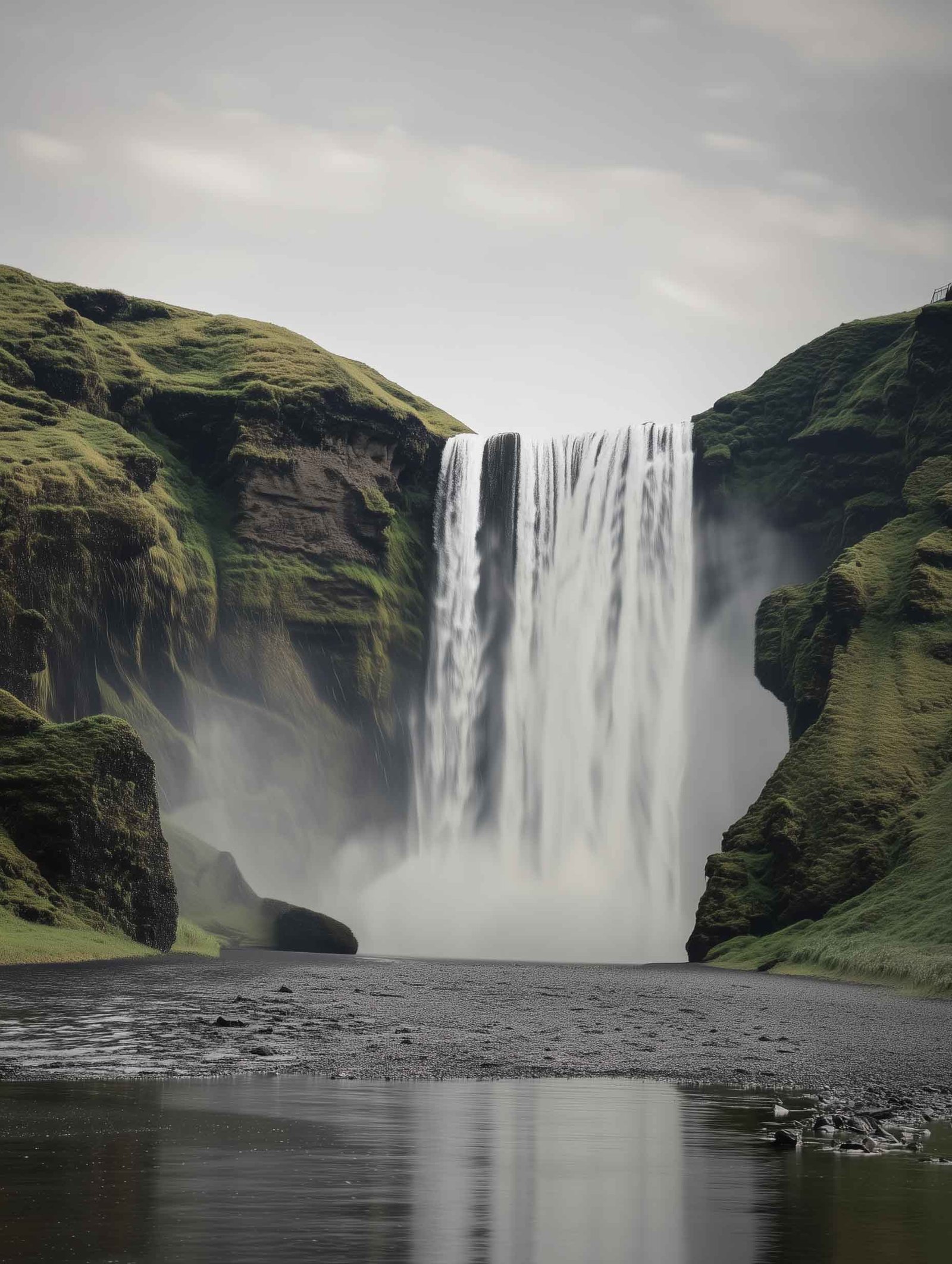 Serene Waterfall – Nature Wall Art Poster