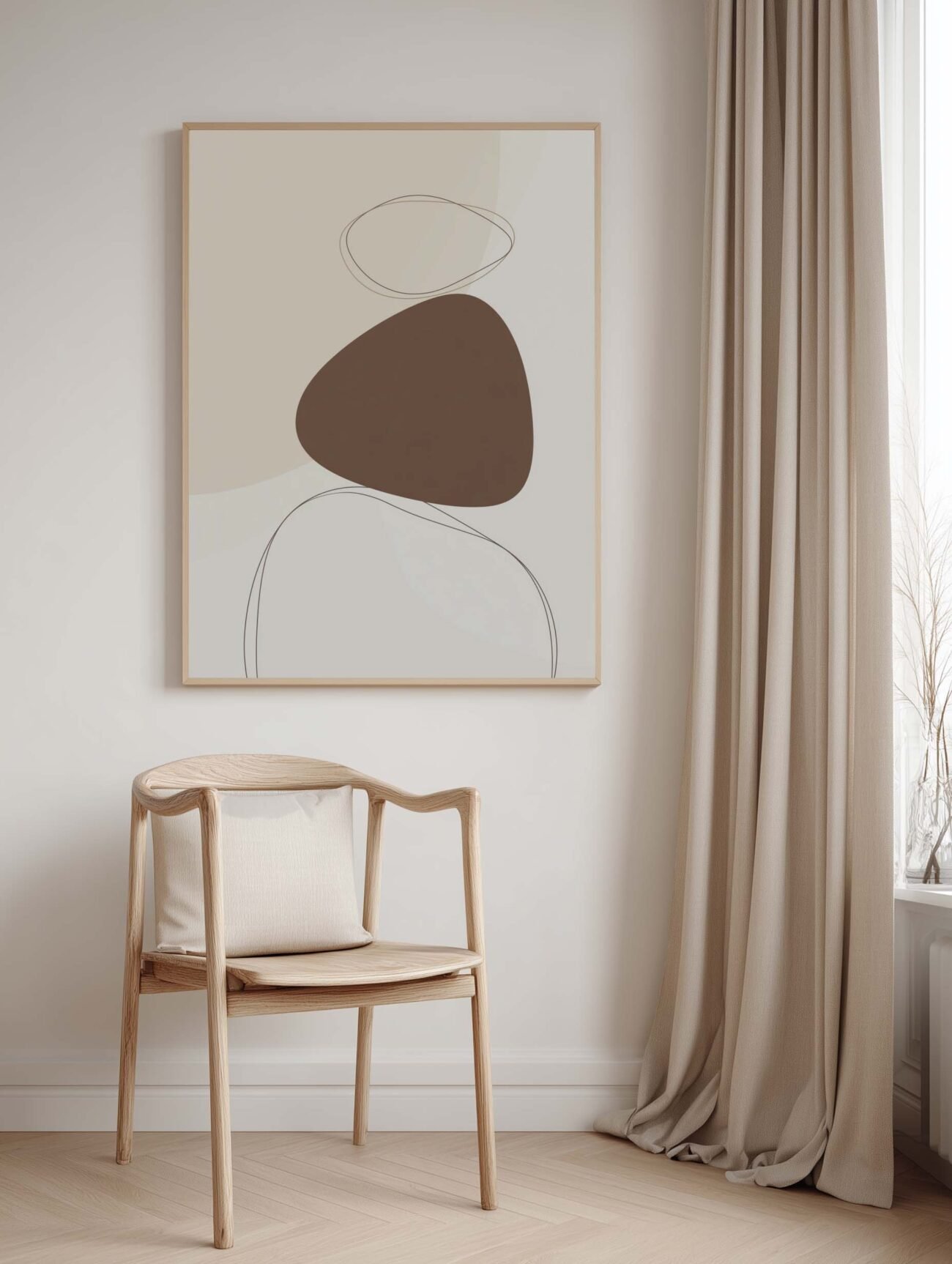 Minimalist Shape – Abstract Line Art Poster - Image 2