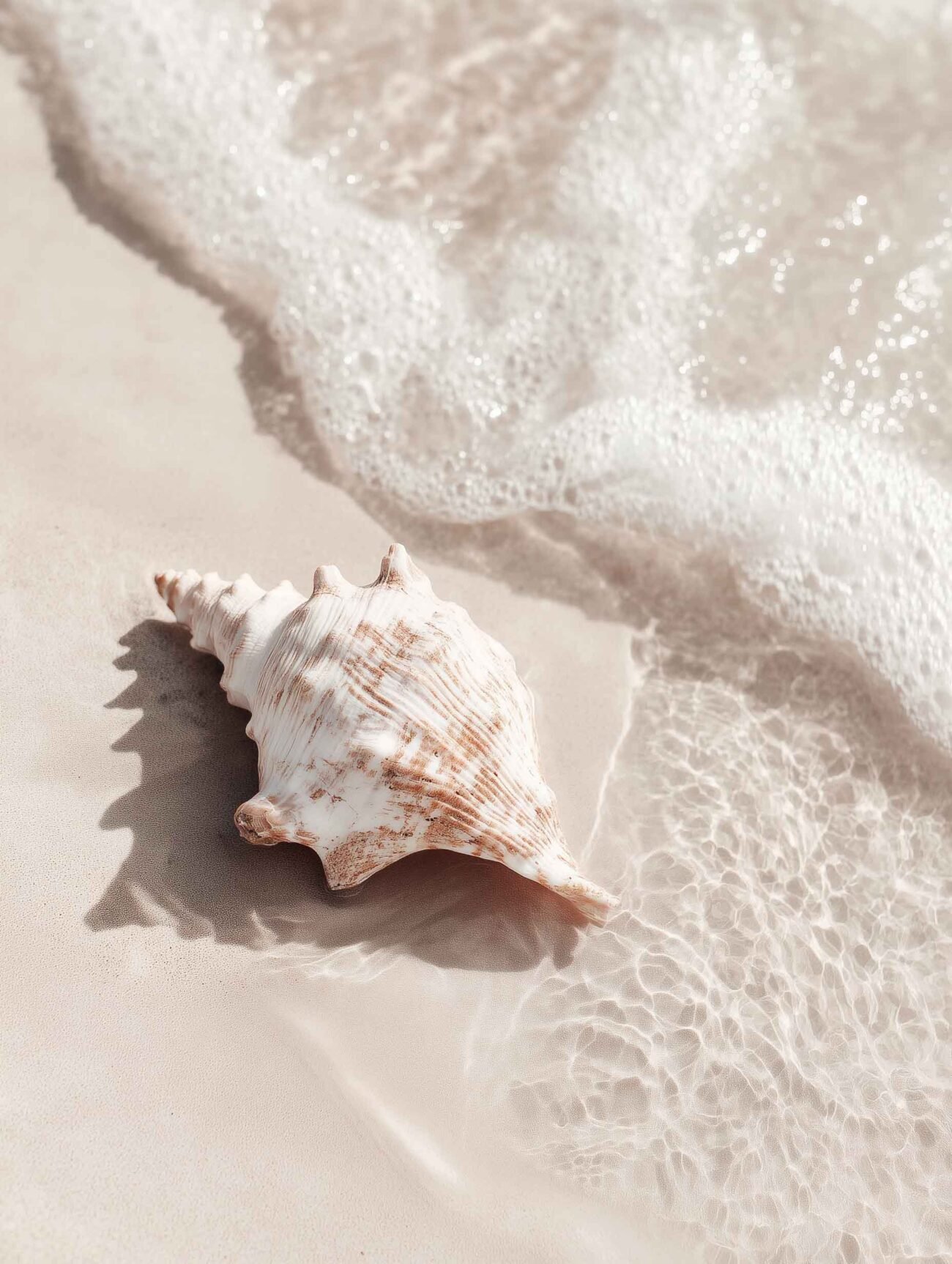 Whispering Shore on Sand – Minimalist Beach Poster