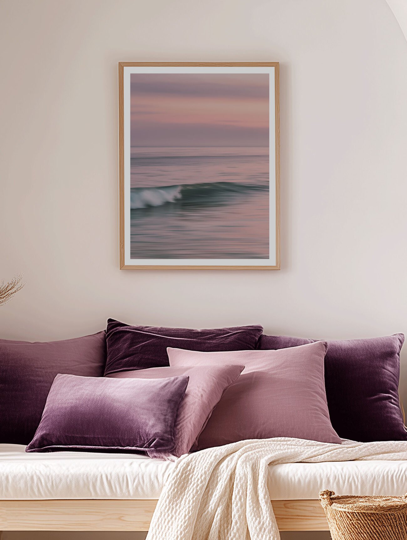 Serene Wave – Soft Pastel Ocean Poster - Image 2