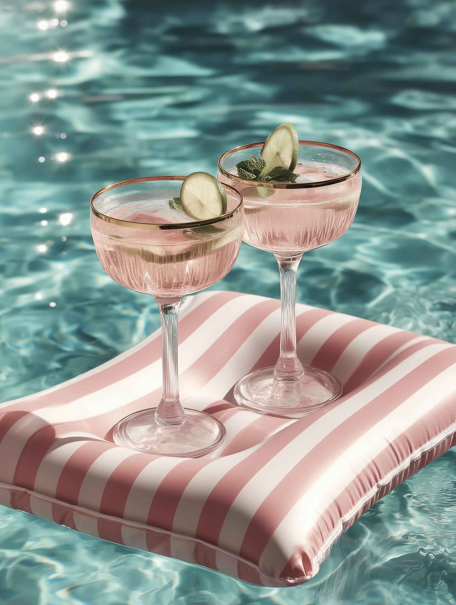 Summer Sip – Elegant Poolside Cocktail Poster