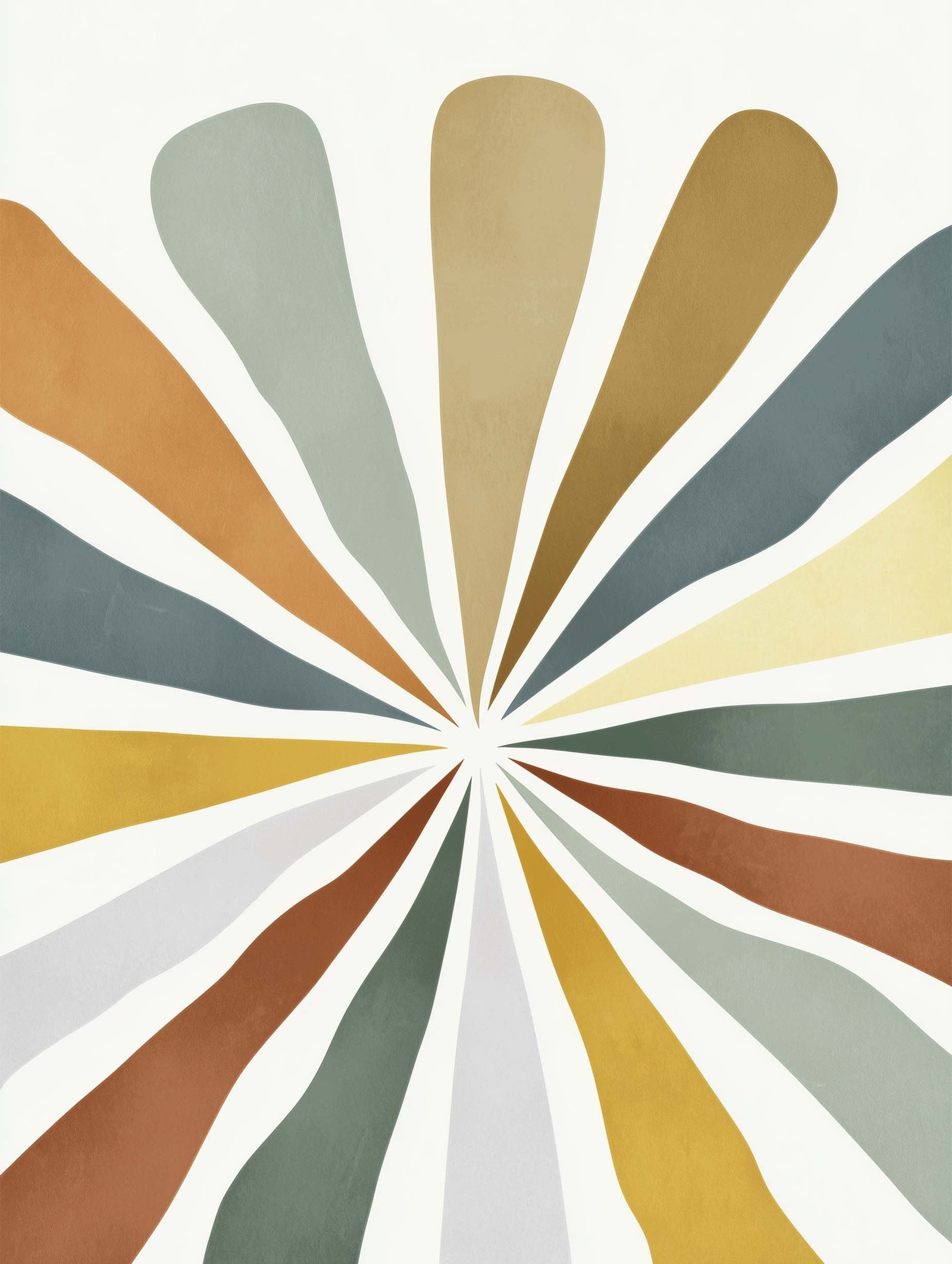 Colorful Sun Rays – Minimalist Sunbeam Illustration Poster