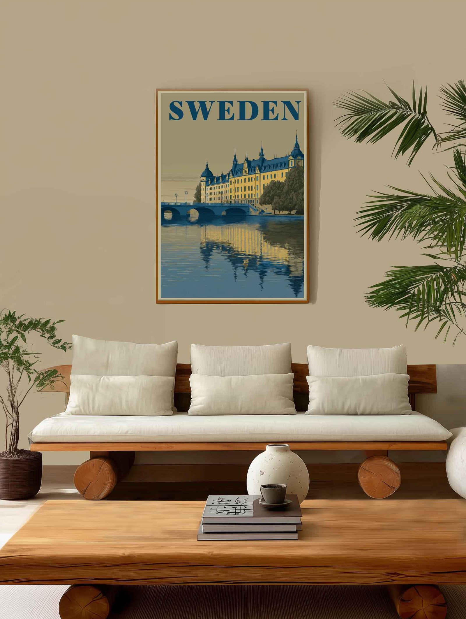 Sweden Parliament – Vintage Travel Art Print - Image 2