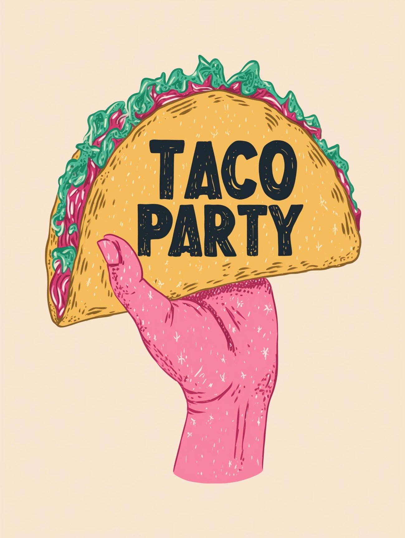 Taco Party – Playful Food Poster